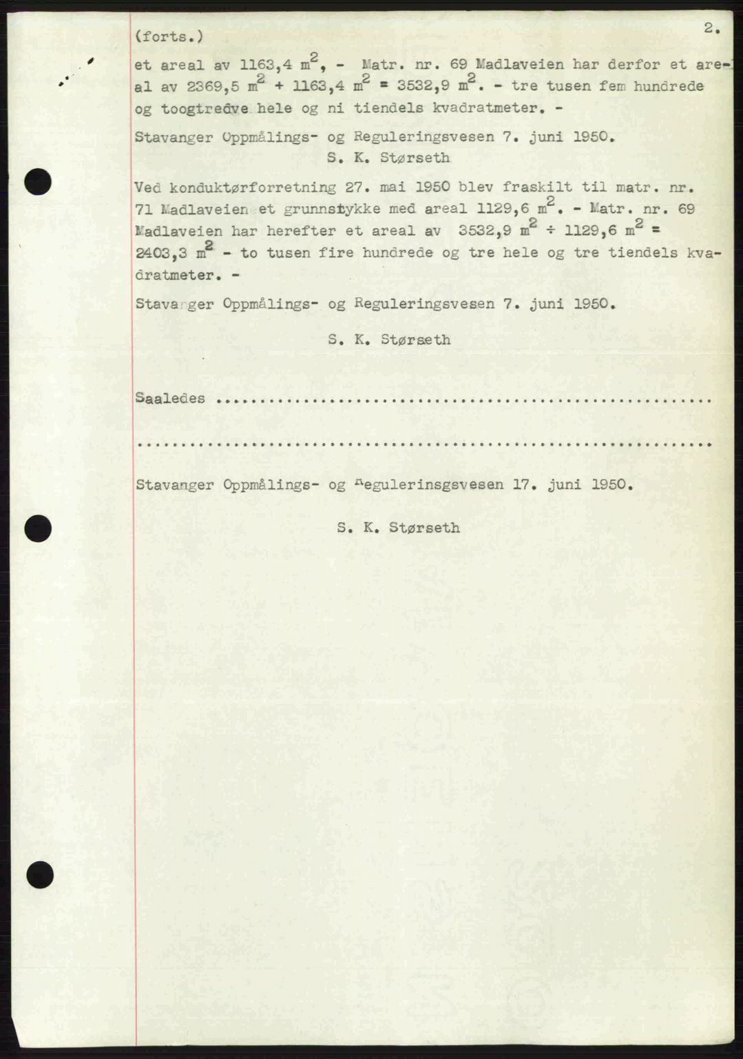 Stavanger byrett, SAST/A-100455/002/G/Gb/L0024: Mortgage book no. A13, 1949-1950, Diary no: : 1891/1950