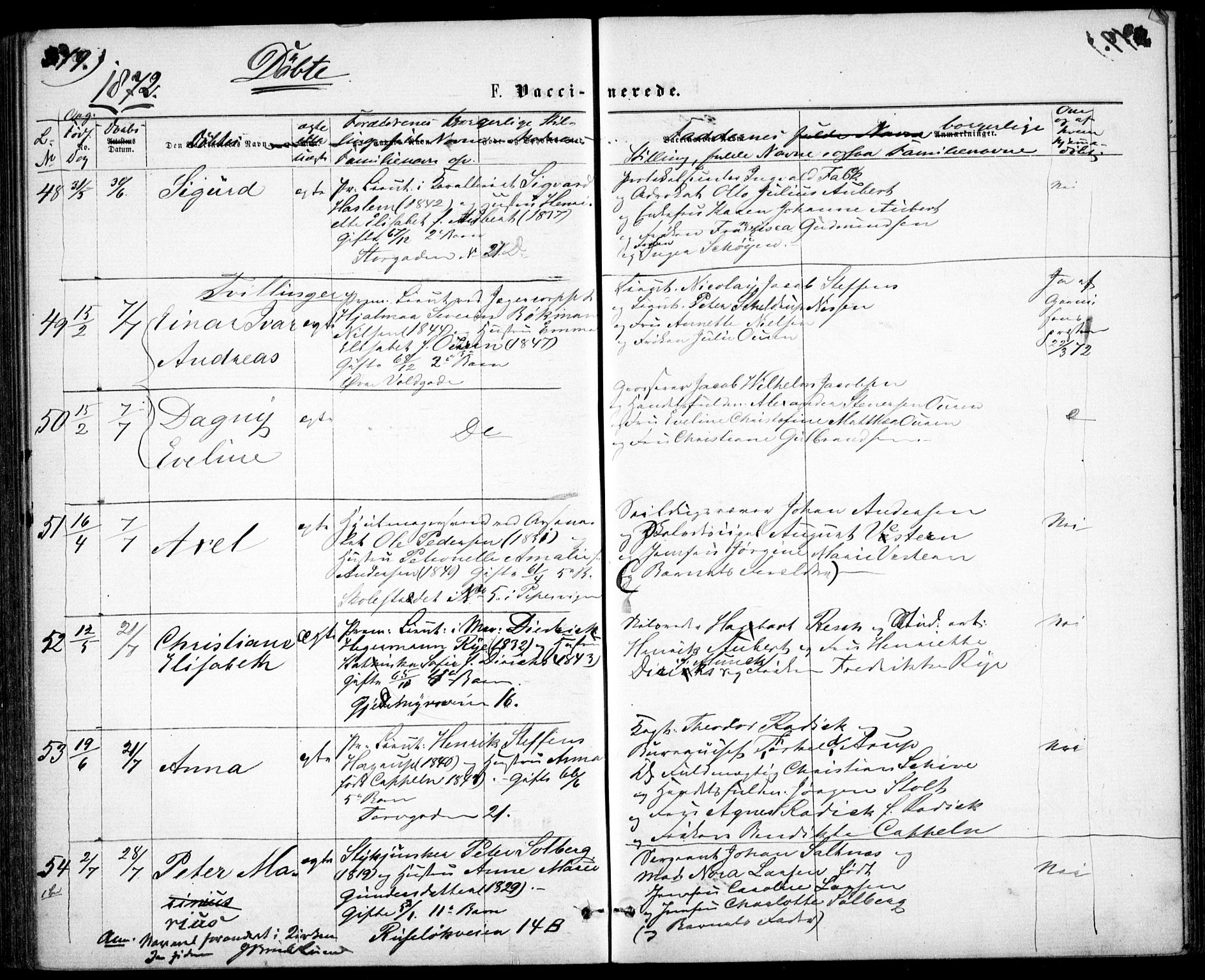 Garnisonsmenigheten Kirkebøker, AV/SAO-A-10846/G/Ga/L0006: Parish register (copy) no. 6, 1860-1880, p. 379