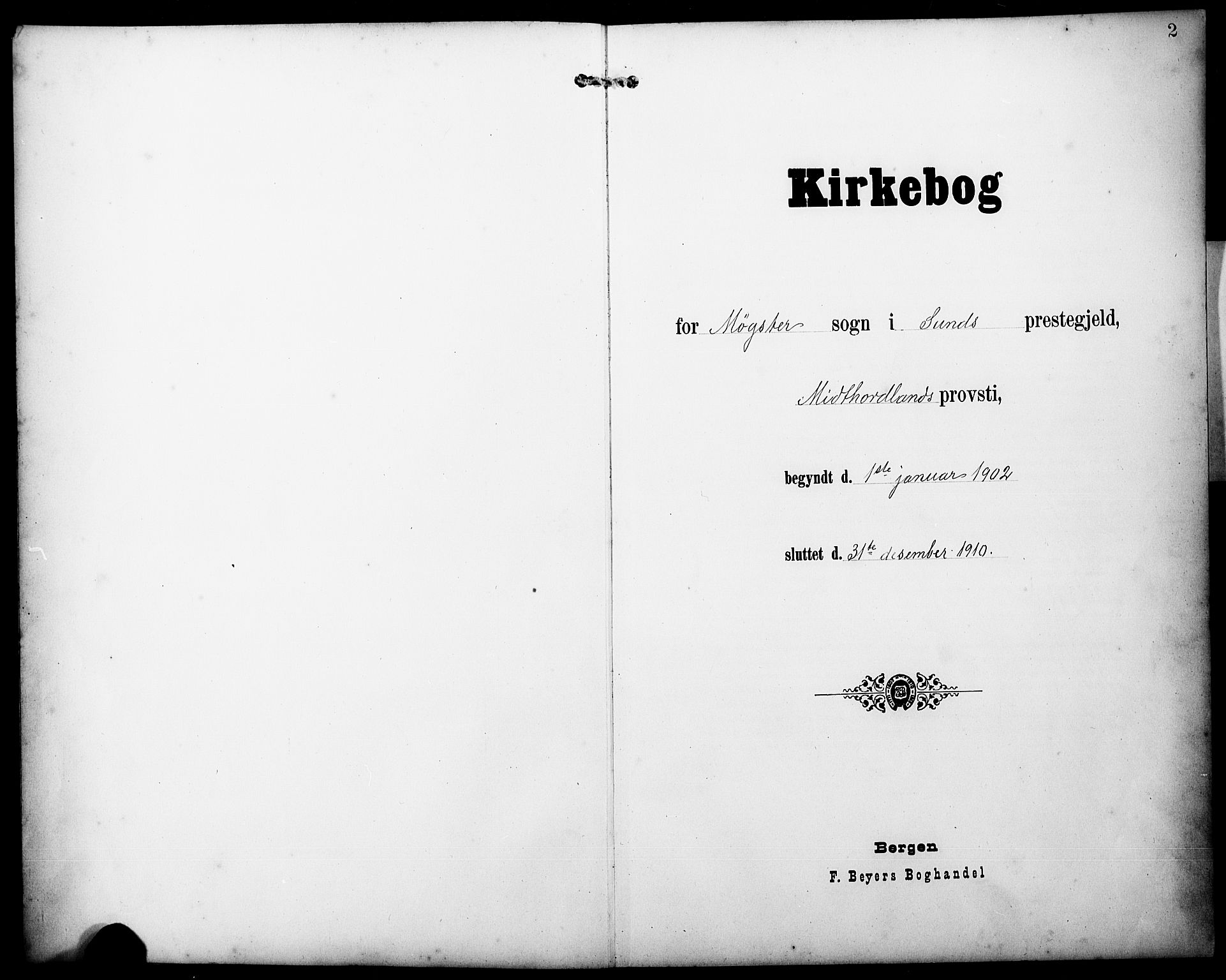 Austevoll Sokneprestembete, SAB/A-74201/H/Hab: Parish register (copy) no. B 5, 1902-1910, p. 2