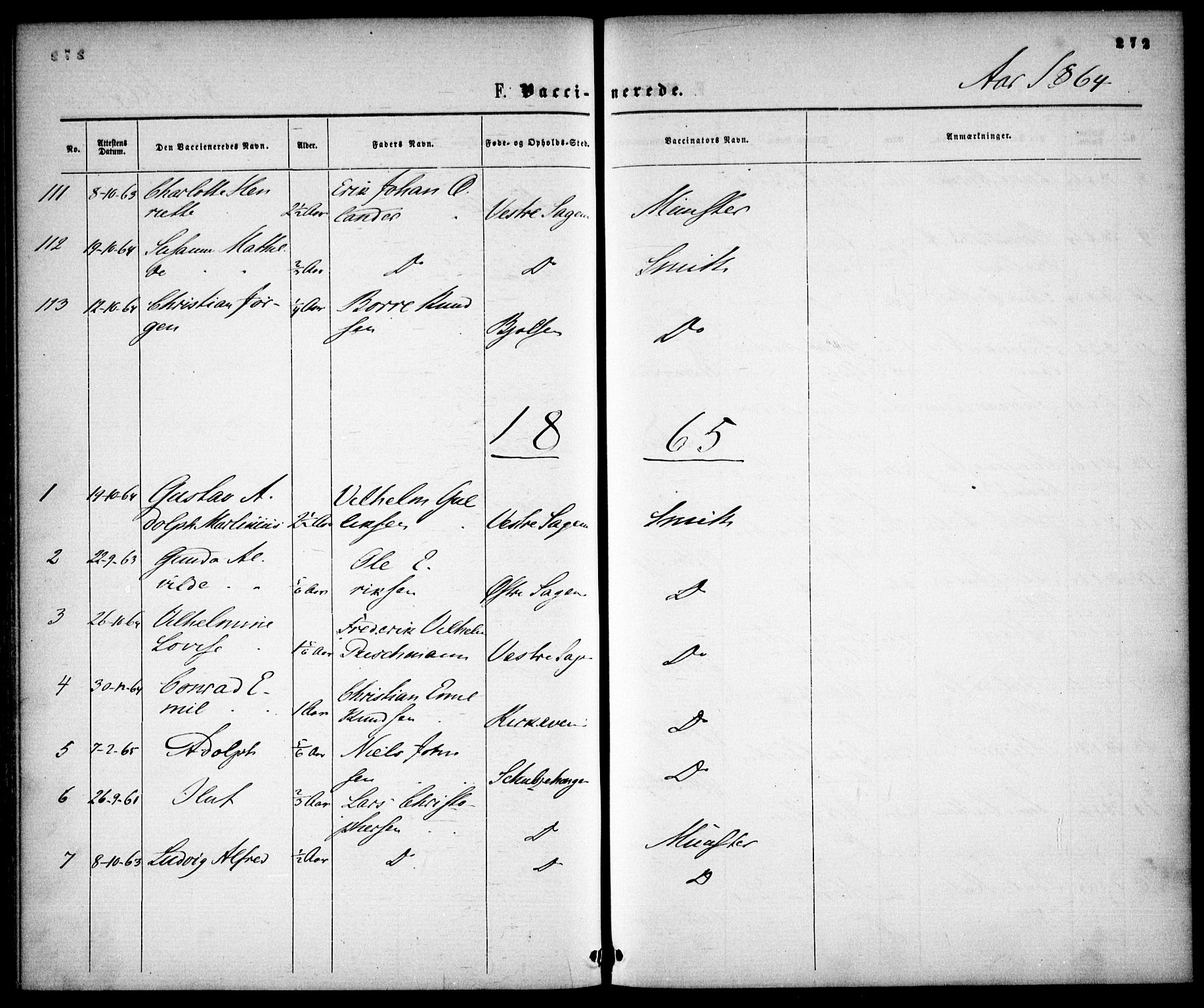 Gamle Aker prestekontor Kirkebøker, SAO/A-10617a/F/L0001: Parish register (official) no. 1, 1861-1865, p. 272