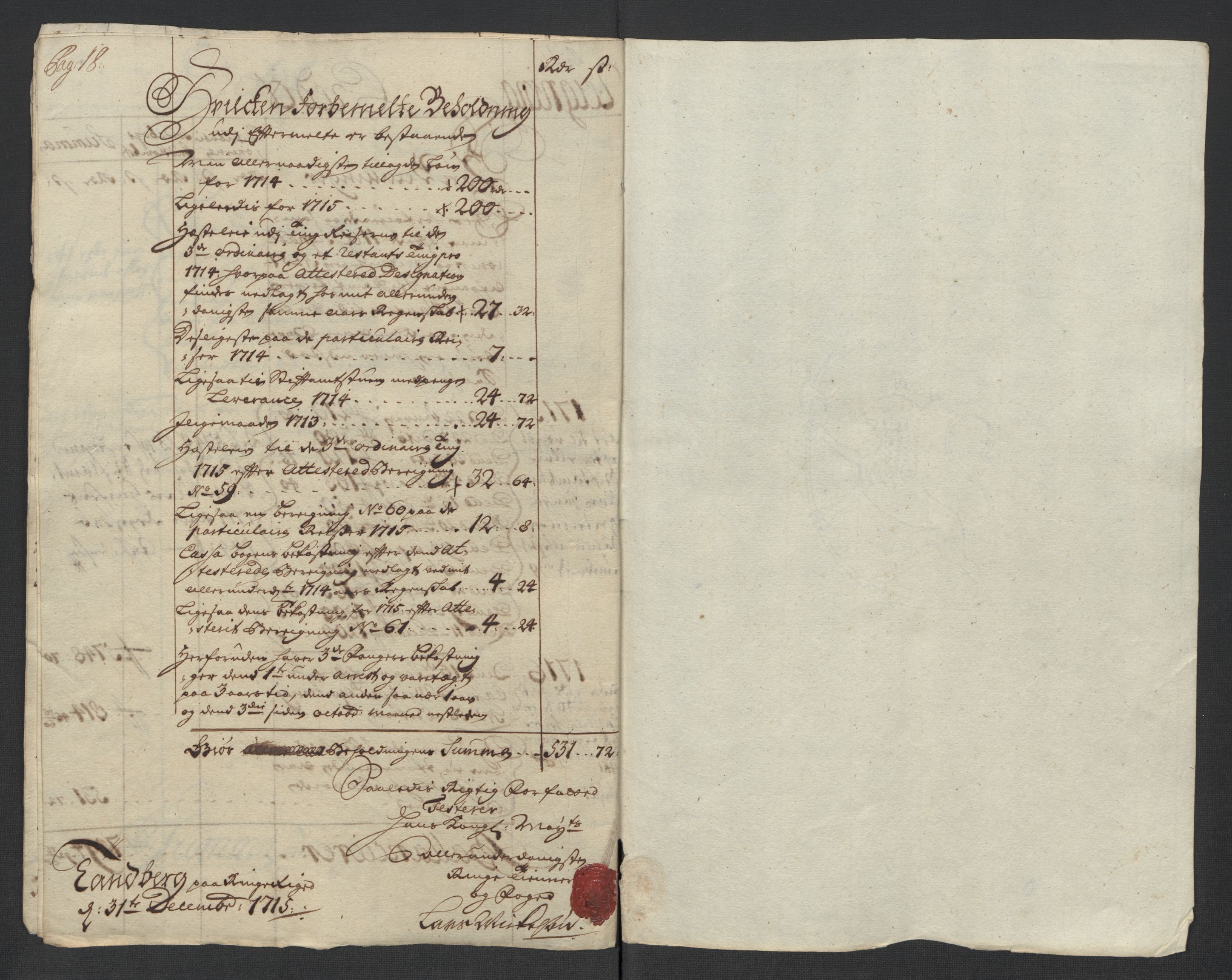 Rentekammeret inntil 1814, Reviderte regnskaper, Fogderegnskap, RA/EA-4092/R23/L1473: Fogderegnskap Ringerike og Hallingdal, 1715, p. 13