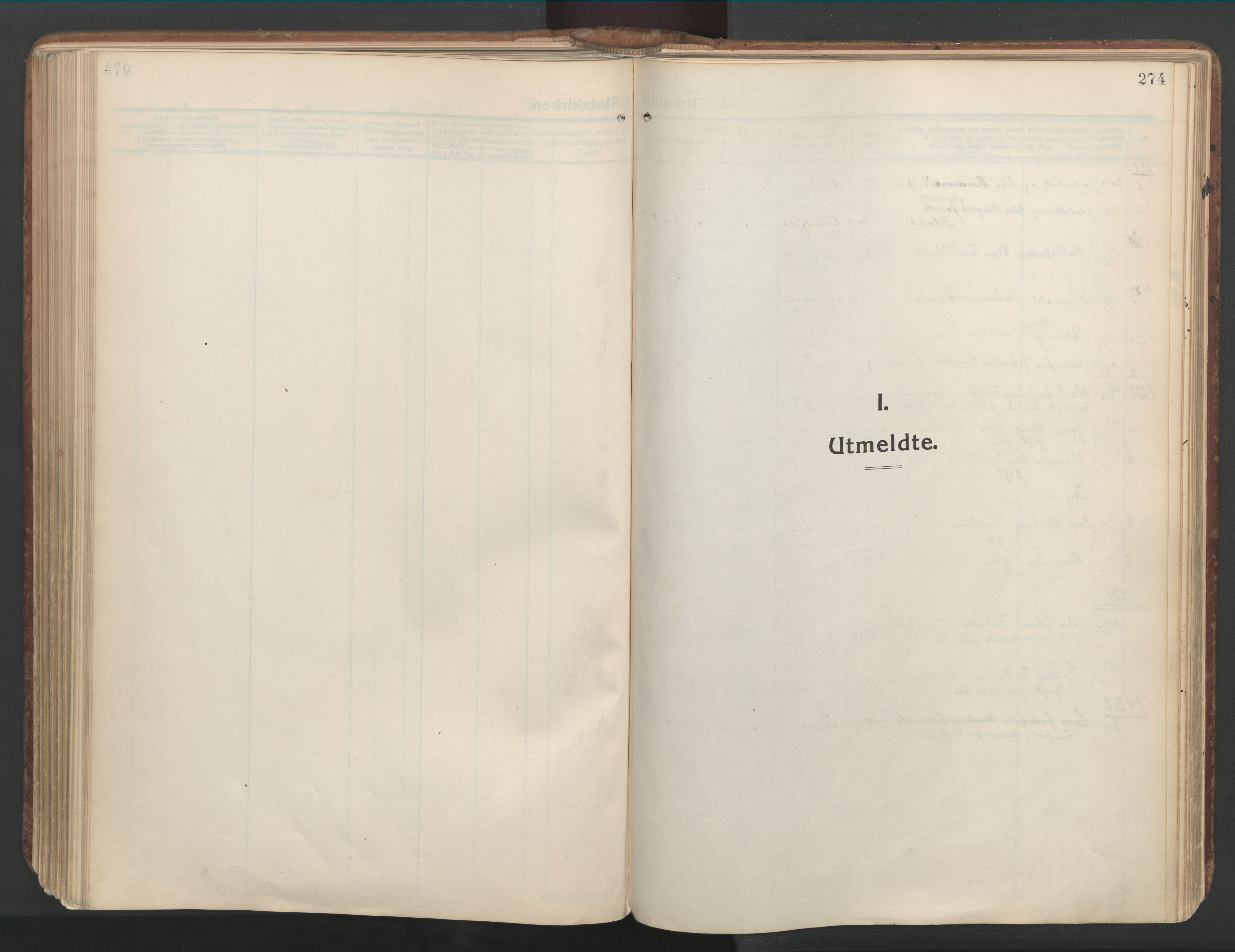 Ministerialprotokoller, klokkerbøker og fødselsregistre - Møre og Romsdal, SAT/A-1454/515/L0212: Parish register (official) no. 515A08, 1911-1935, p. 274