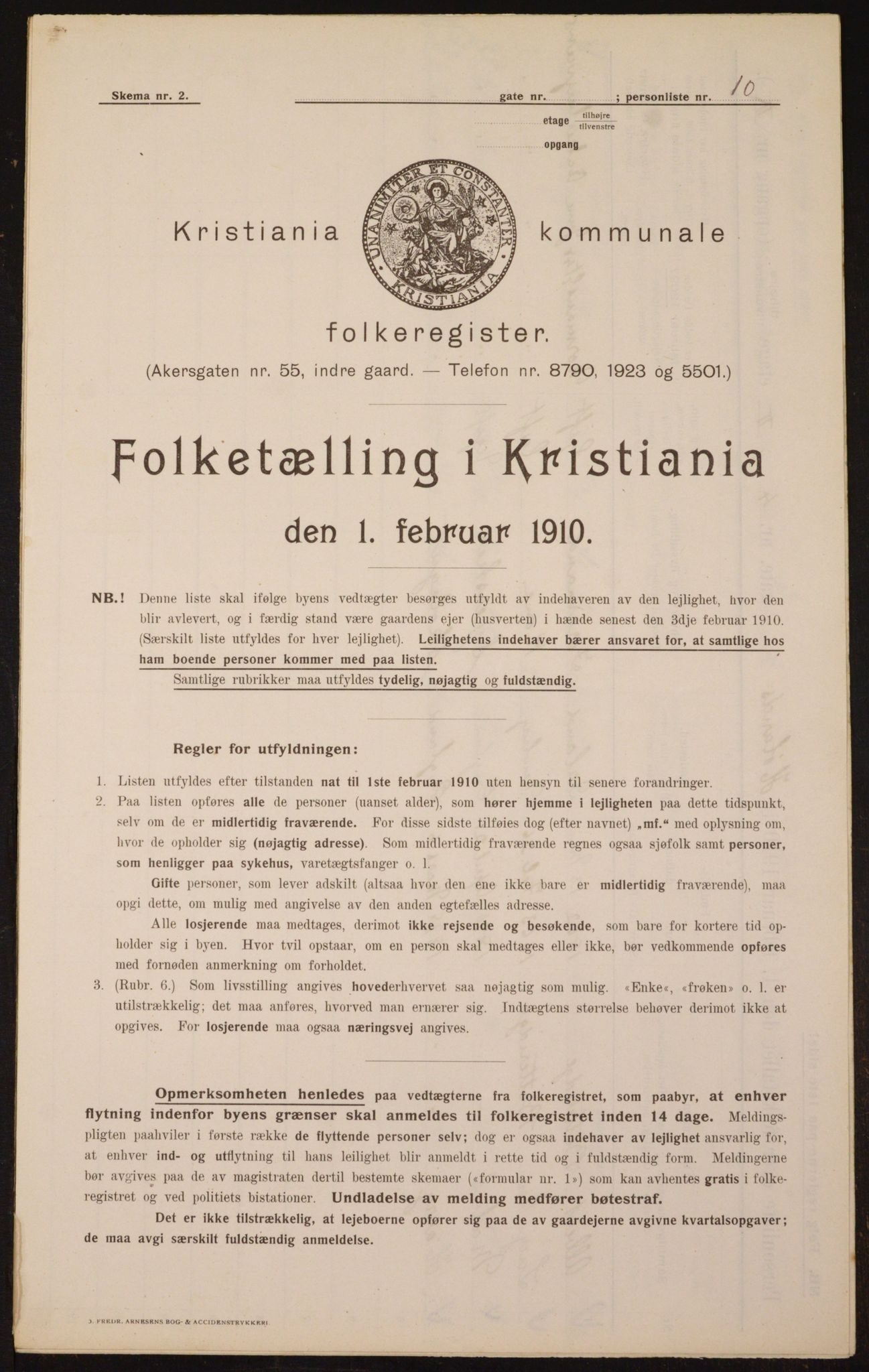 OBA, Municipal Census 1910 for Kristiania, 1910, p. 41476