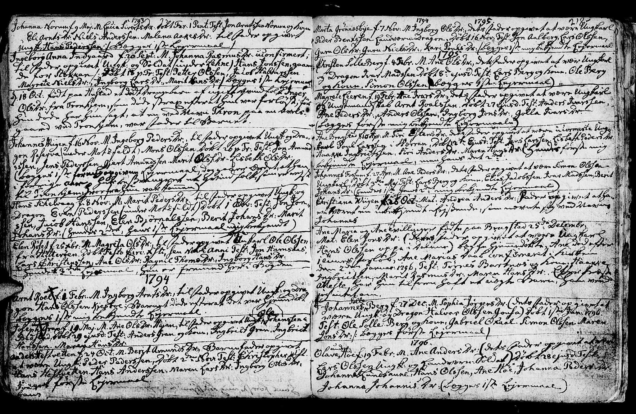 Ministerialprotokoller, klokkerbøker og fødselsregistre - Nord-Trøndelag, SAT/A-1458/730/L0273: Parish register (official) no. 730A02, 1762-1802, p. 218