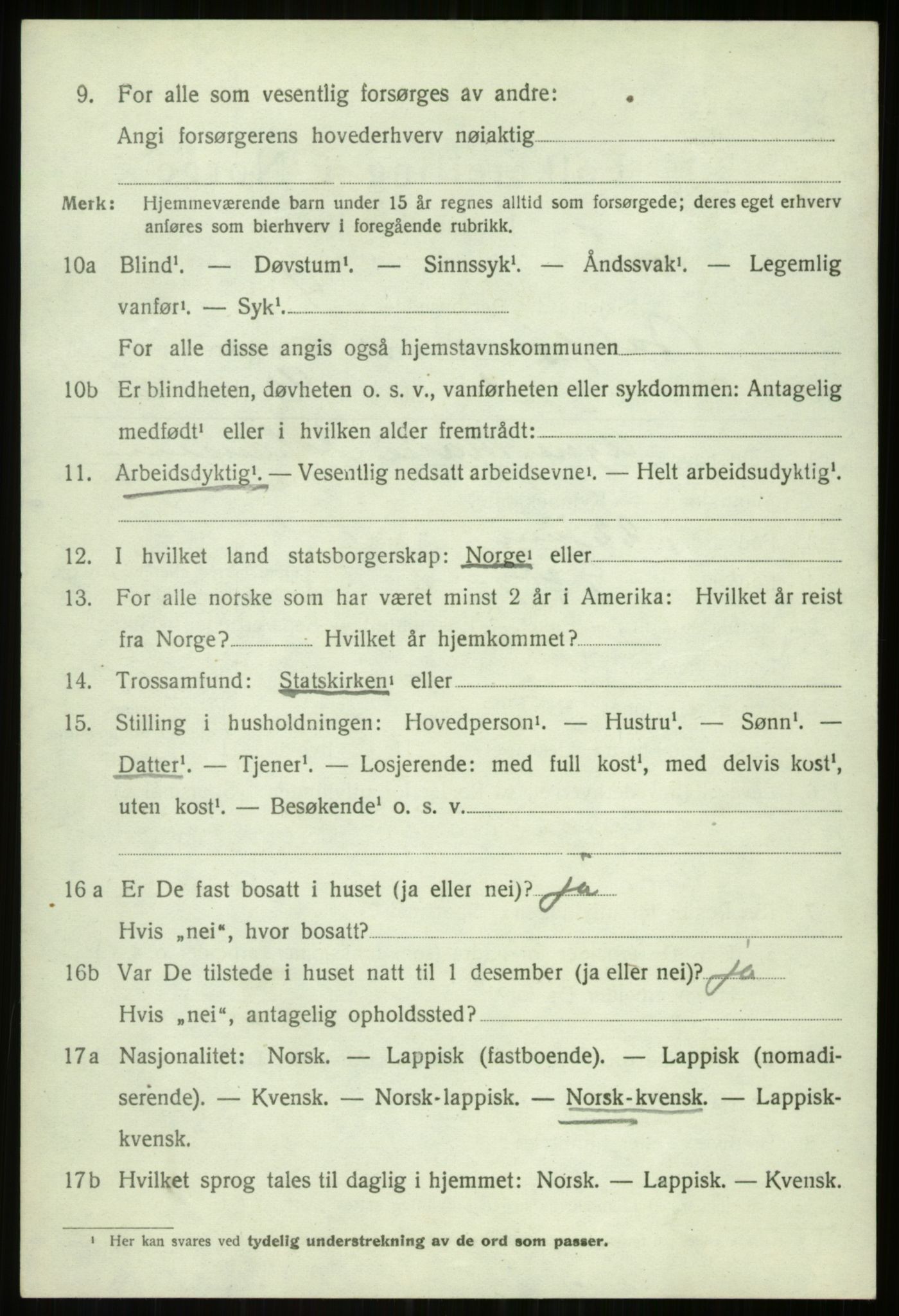 SATØ, 1920 census for Balsfjord, 1920, p. 5278