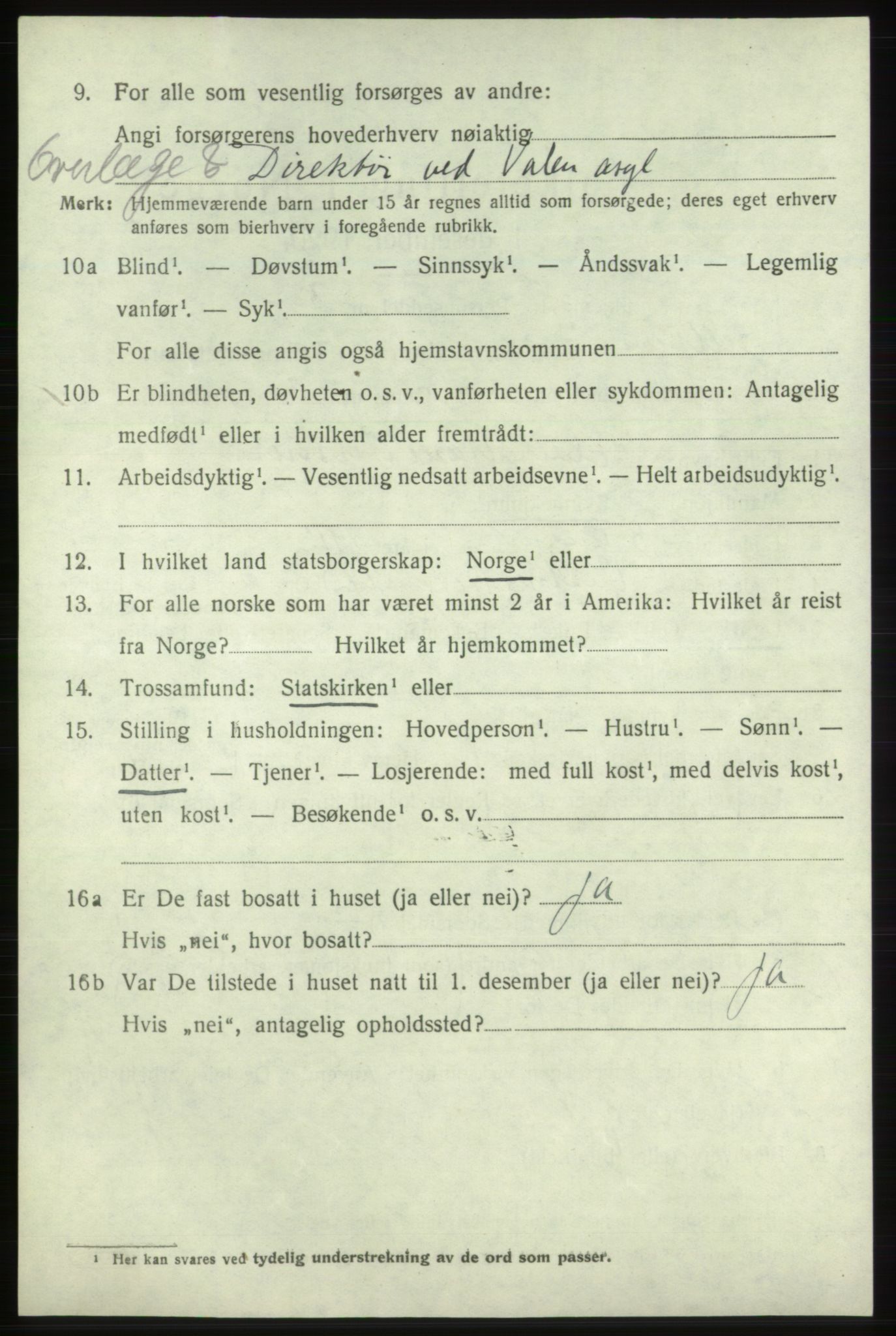 SAB, 1920 census for Fjelberg, 1920, p. 4416