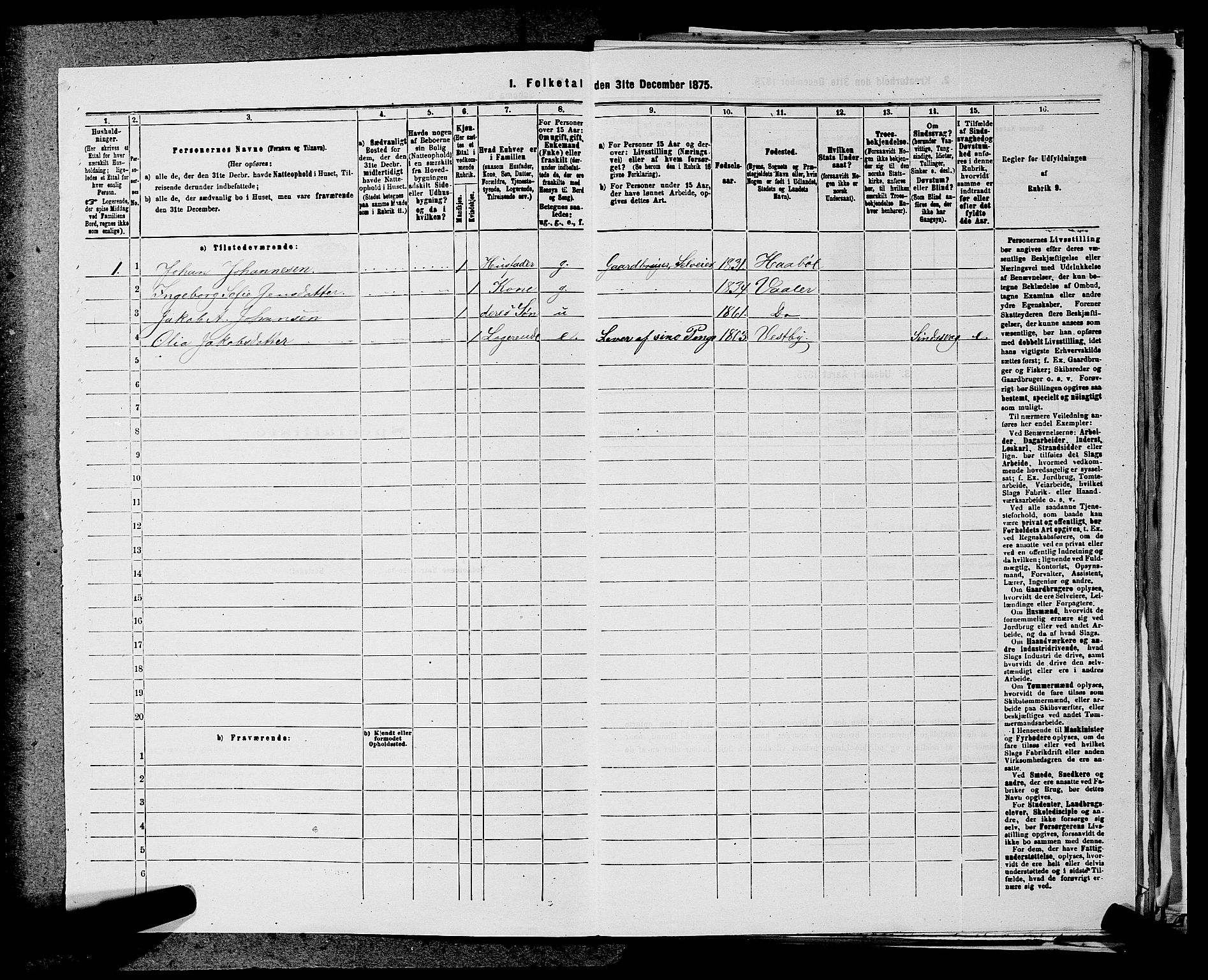 RA, 1875 census for 0127P Skiptvet, 1875, p. 889