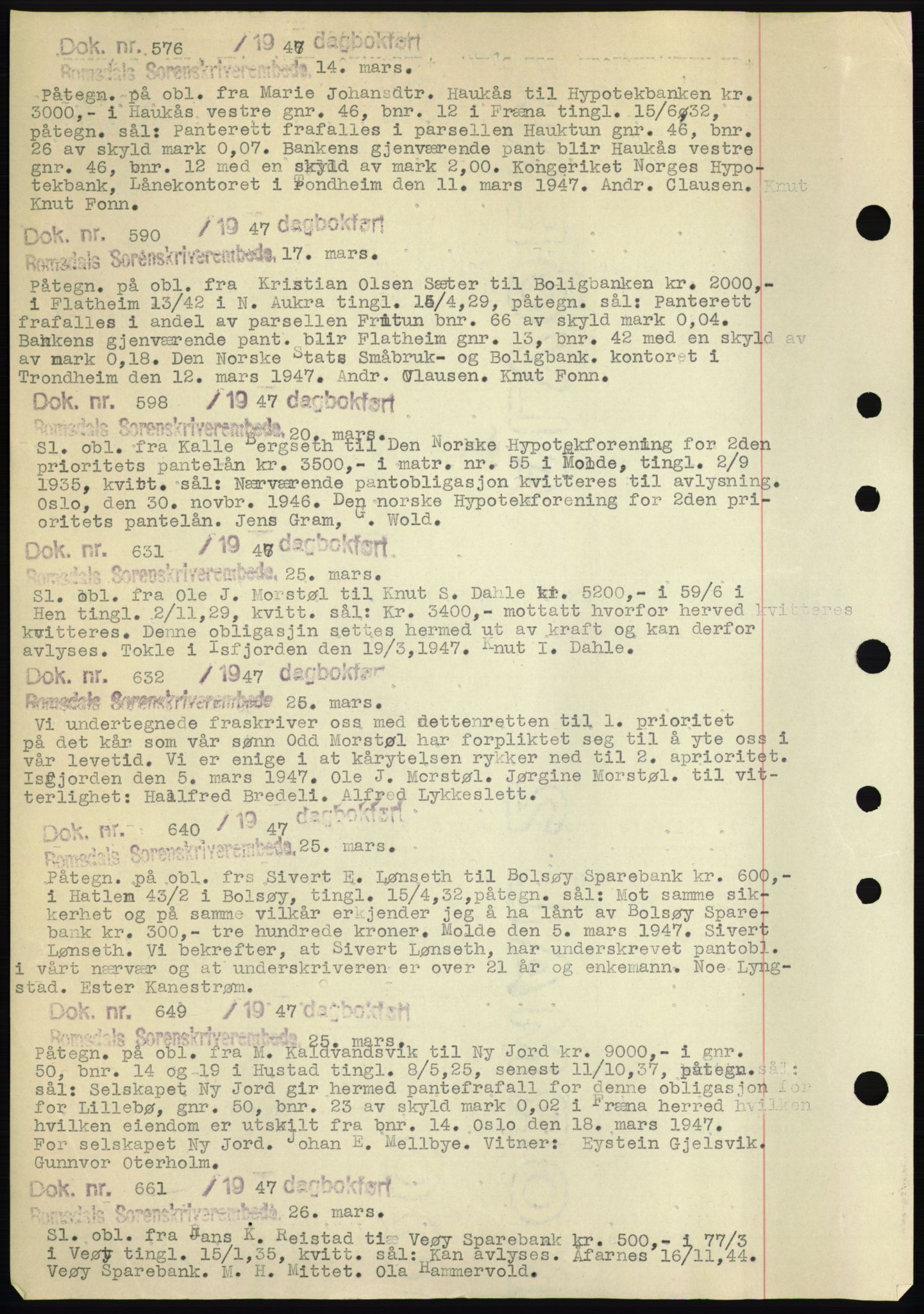 Romsdal sorenskriveri, AV/SAT-A-4149/1/2/2C: Mortgage book no. C1b, 1946-1949, Deed date: 14.03.1947