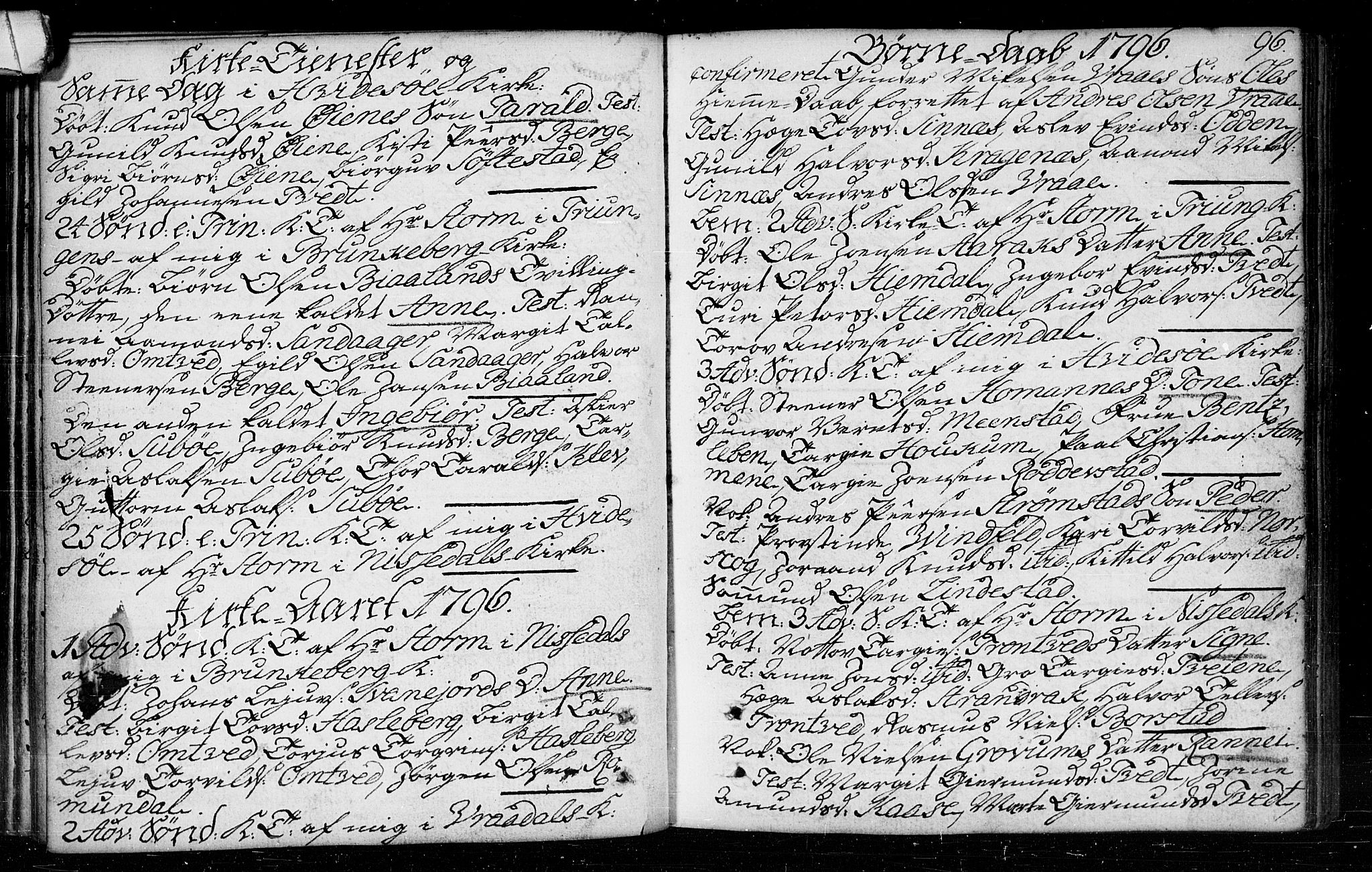 Kviteseid kirkebøker, SAKO/A-276/F/Fa/L0003: Parish register (official) no. I 3, 1787-1799, p. 96