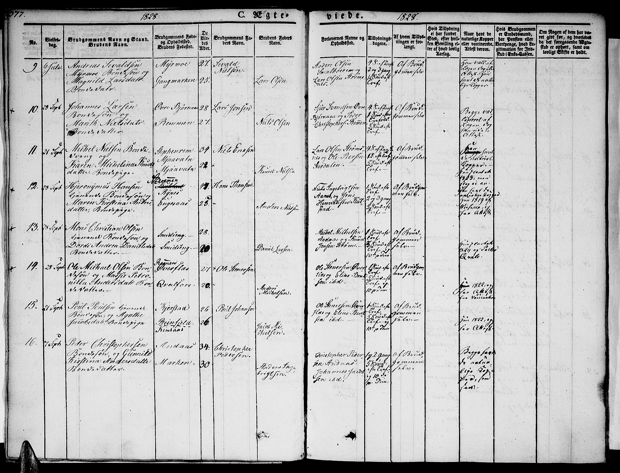 Ministerialprotokoller, klokkerbøker og fødselsregistre - Nordland, SAT/A-1459/820/L0290: Parish register (official) no. 820A11, 1826-1845, p. 377