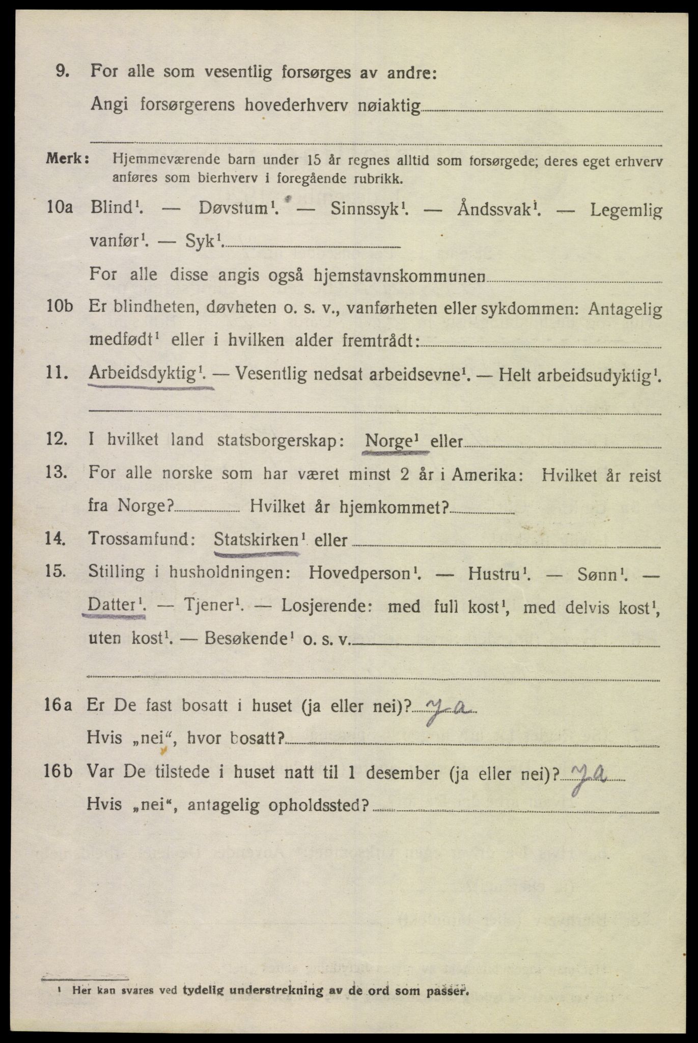 SAK, 1920 census for Vigmostad, 1920, p. 1892
