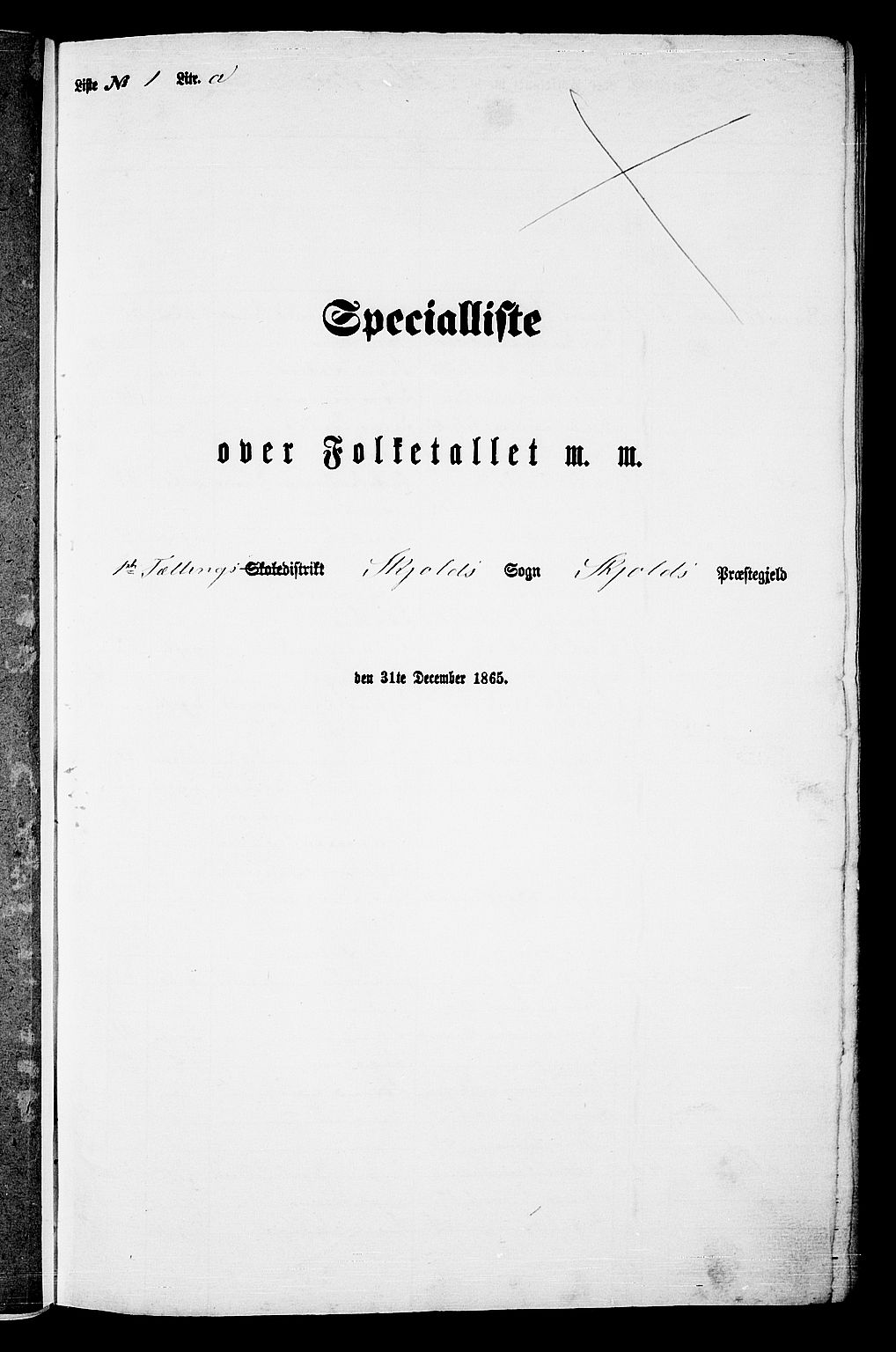 RA, 1865 census for Skjold, 1865, p. 11