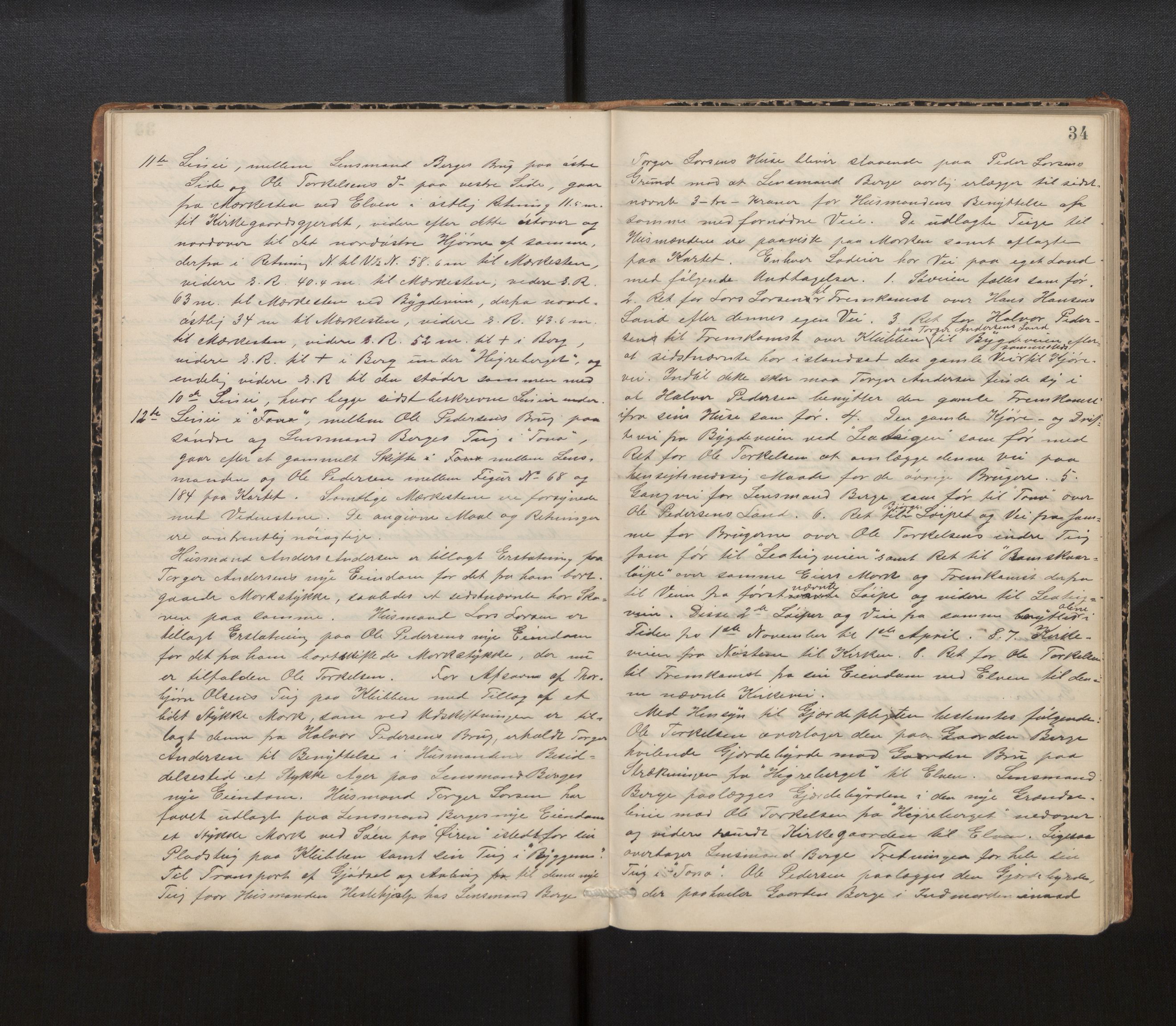 Hordaland jordskiftedøme - IV Hardanger jordskiftedistrikt, AV/SAB-A-7101/A/Aa/L0013: Forhandlingsprotokoll, 1890-1894, p. 33b-34a