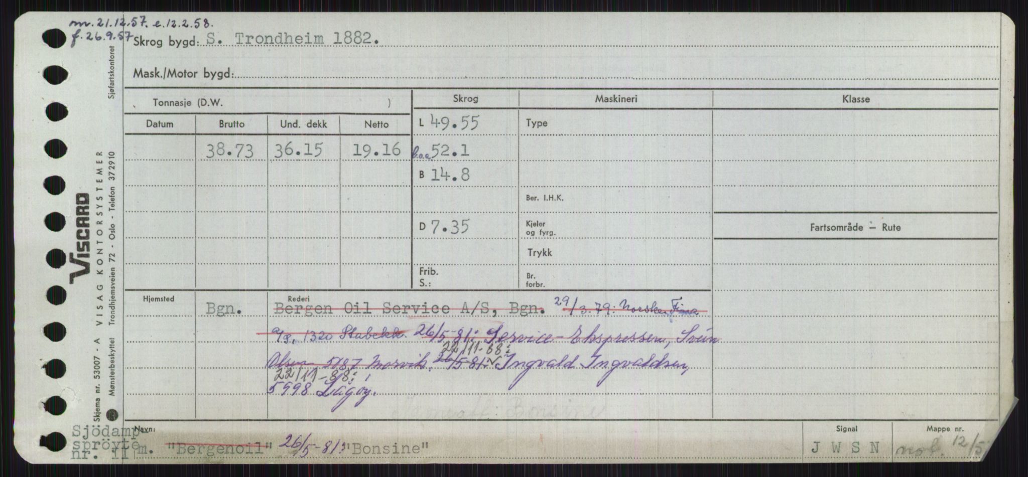 Sjøfartsdirektoratet med forløpere, Skipsmålingen, RA/S-1627/H/Ha/L0001/0002: Fartøy, A-Eig / Fartøy Bjør-Eig, p. 139