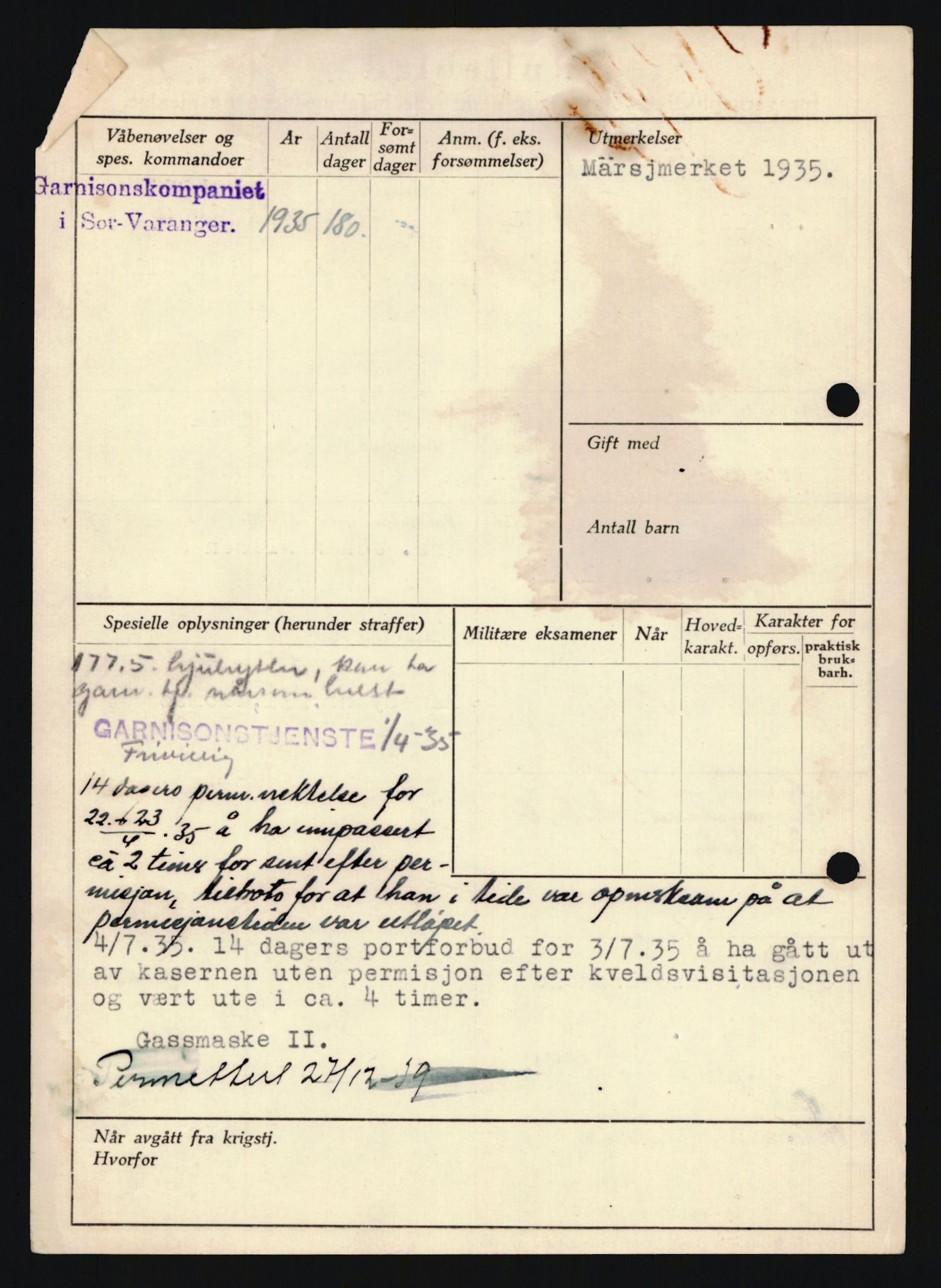 Forsvaret, Troms infanteriregiment nr. 16, AV/RA-RAFA-3146/P/Pa/L0019: Rulleblad for regimentets menige mannskaper, årsklasse 1935, 1935, p. 818