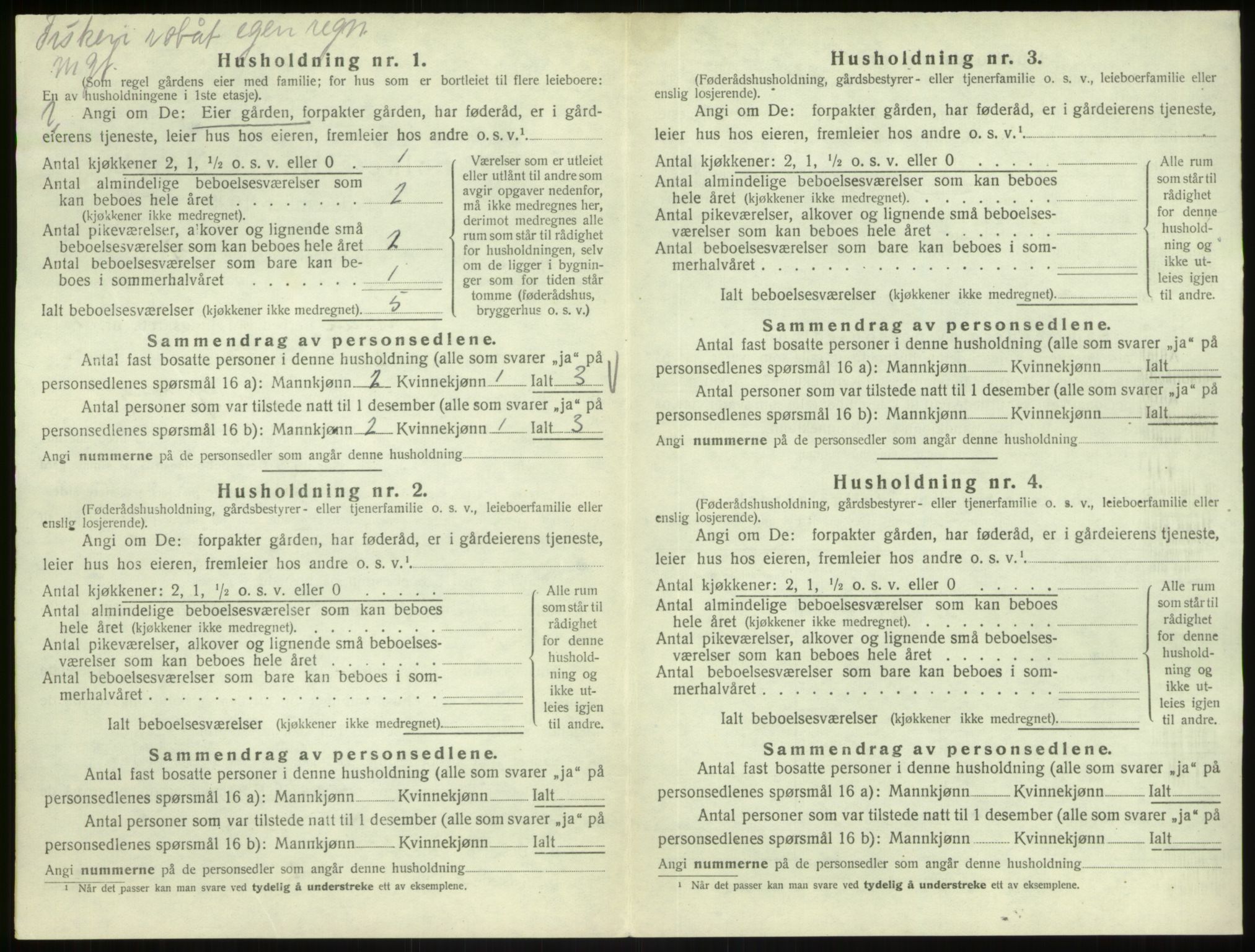 SAB, 1920 census for Austrheim, 1920, p. 774