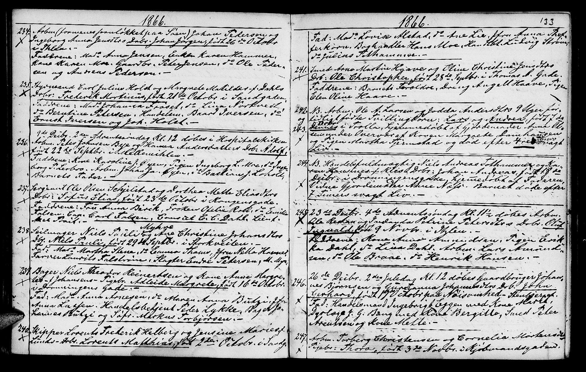 Ministerialprotokoller, klokkerbøker og fødselsregistre - Sør-Trøndelag, SAT/A-1456/602/L0140: Parish register (copy) no. 602C08, 1864-1872, p. 132-133