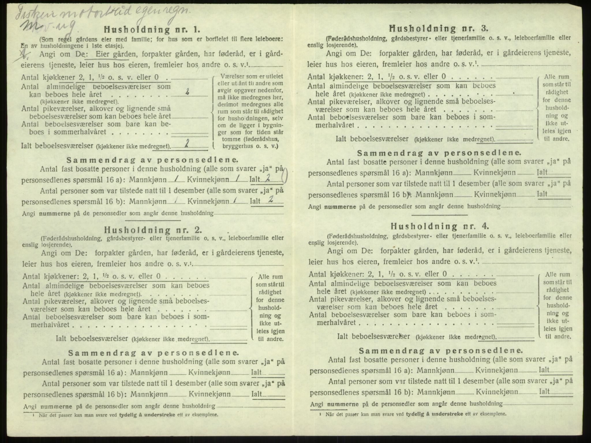 SAB, 1920 census for Austrheim, 1920, p. 859