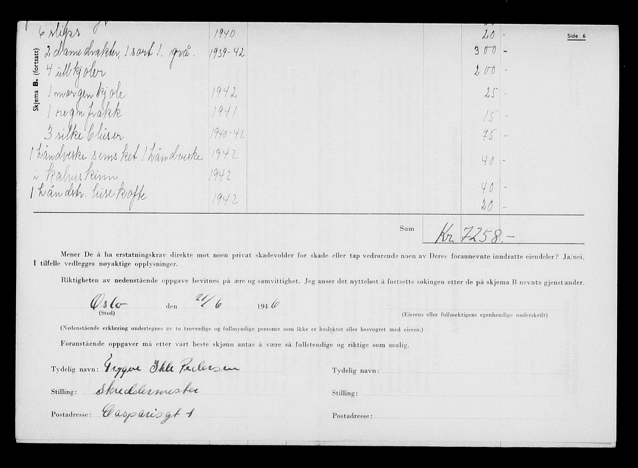 Justisdepartementet, Tilbakeføringskontoret for inndratte formuer, AV/RA-S-1564/H/Hc/Hcc/L0974: --, 1945-1947, p. 320