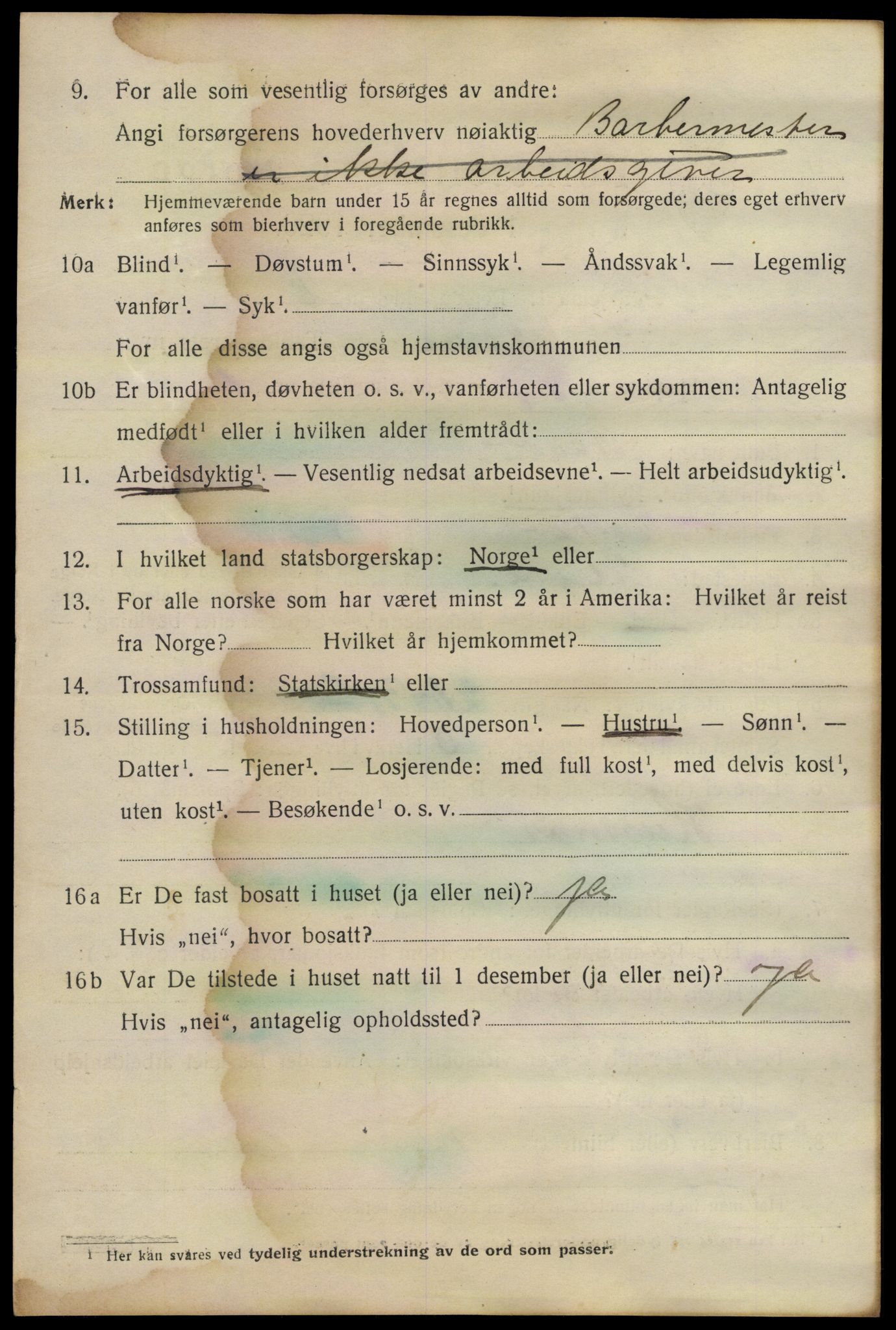 SAO, 1920 census for Son, 1920, p. 949