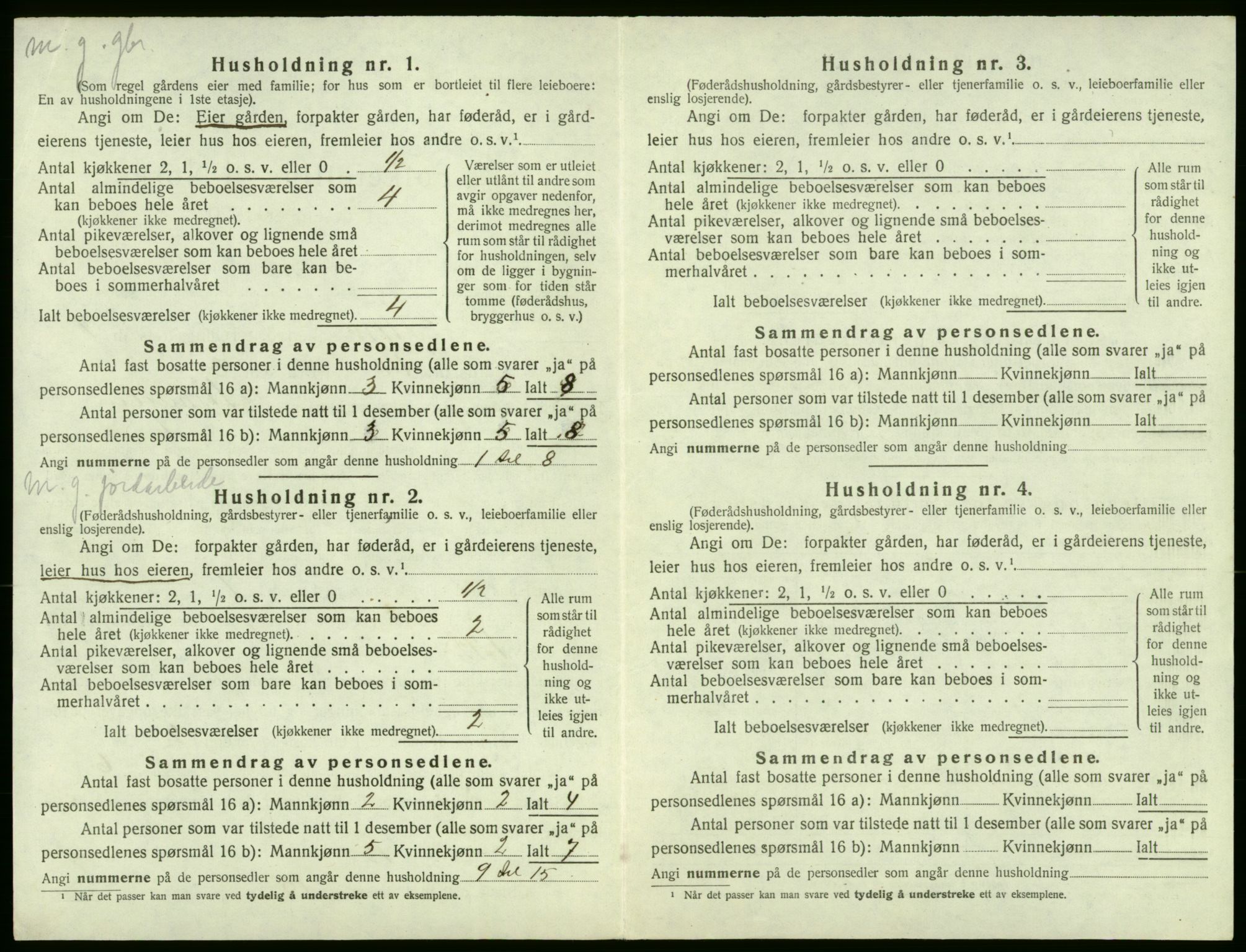 SAB, 1920 census for Stord, 1920, p. 92