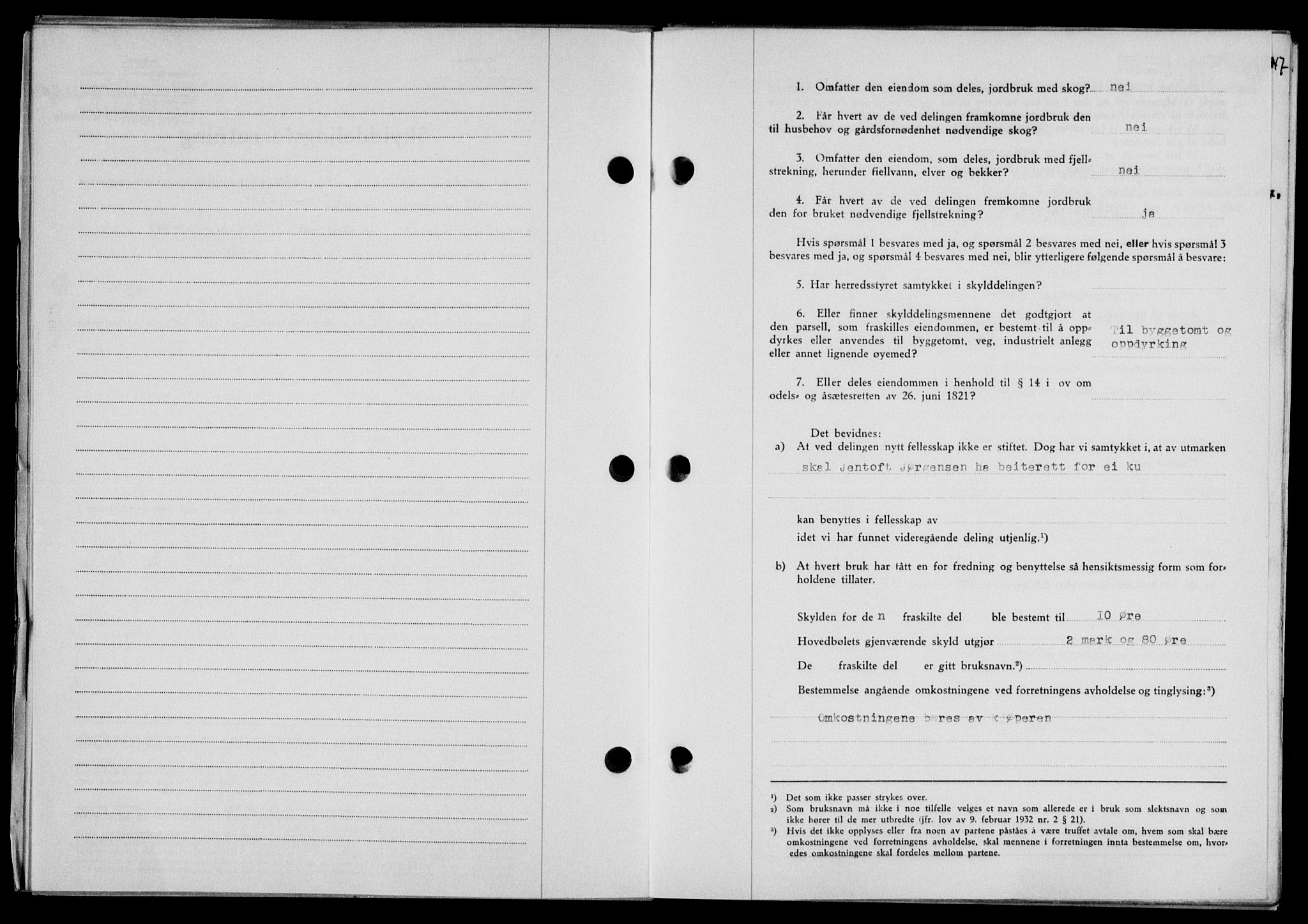 Lofoten sorenskriveri, SAT/A-0017/1/2/2C/L0015a: Mortgage book no. 15a, 1946-1947, Diary no: : 420/1947