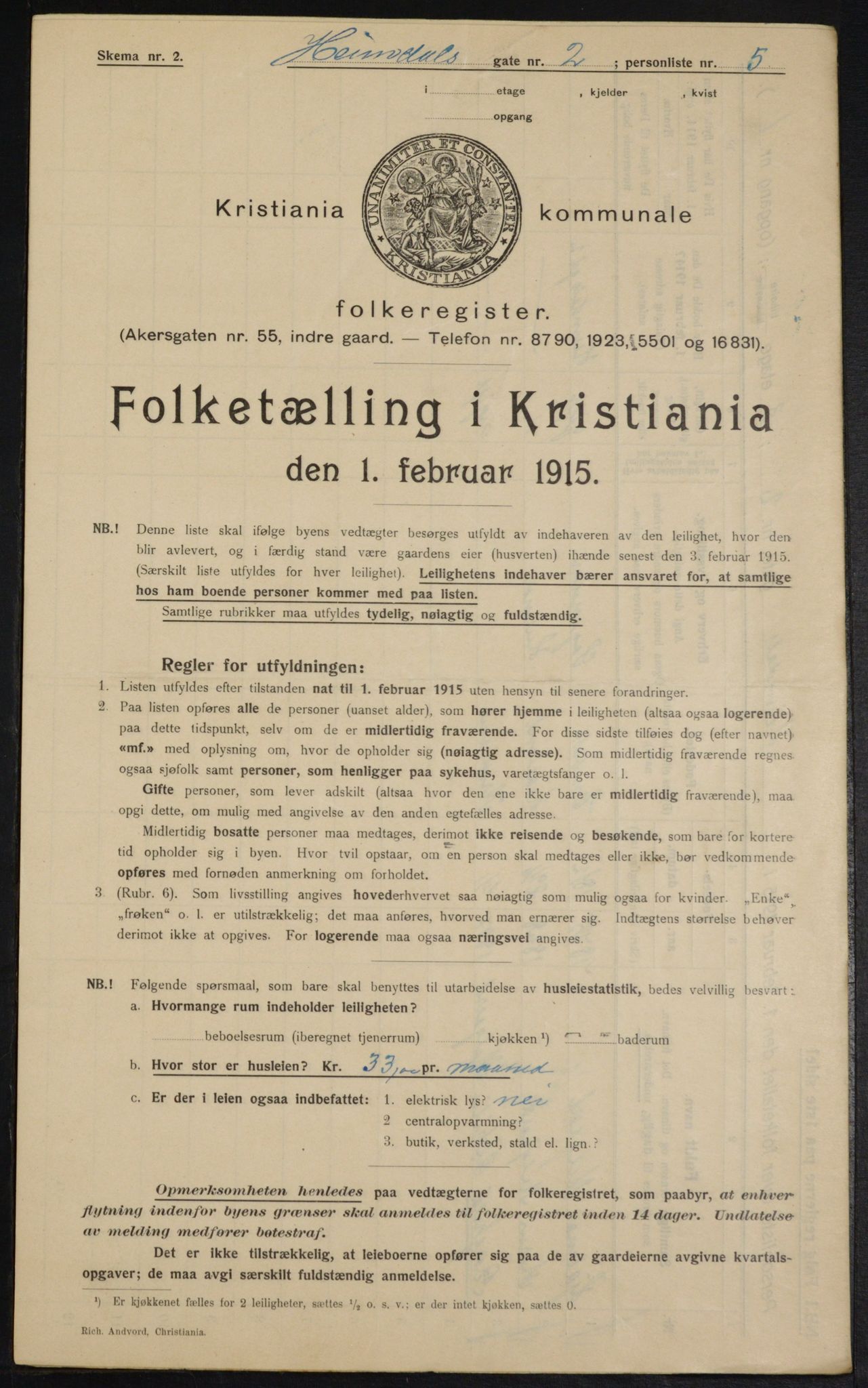 OBA, Municipal Census 1915 for Kristiania, 1915, p. 36224