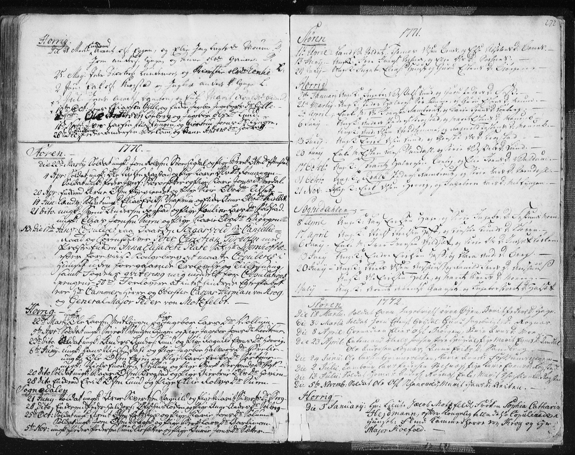 Ministerialprotokoller, klokkerbøker og fødselsregistre - Sør-Trøndelag, SAT/A-1456/687/L0991: Parish register (official) no. 687A02, 1747-1790, p. 272