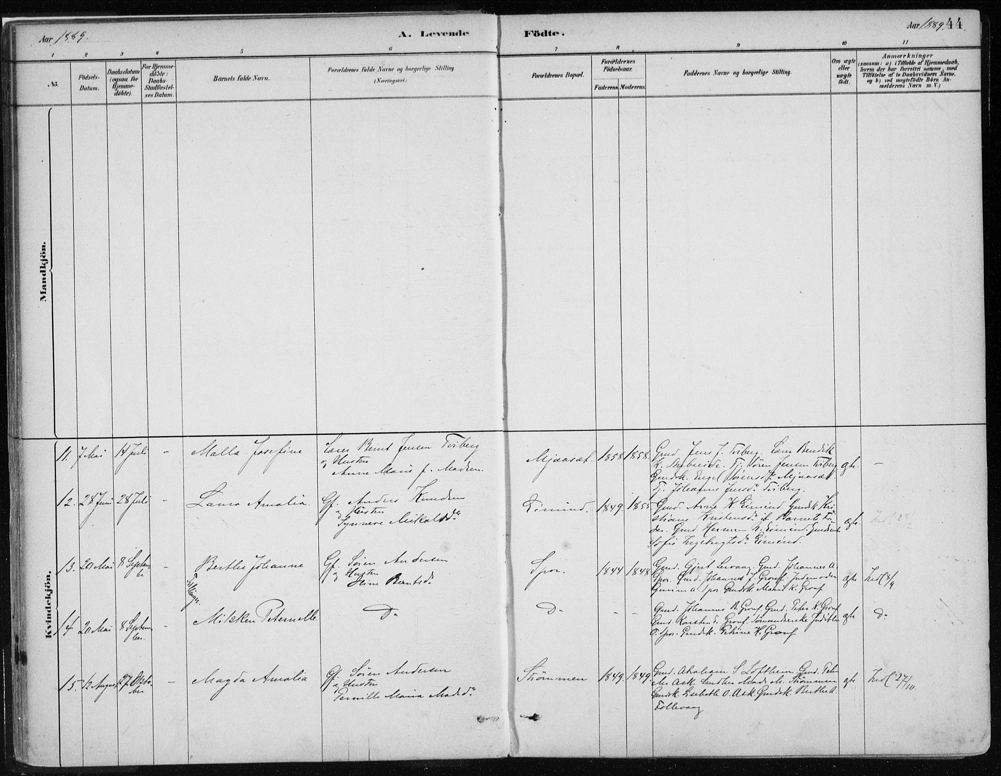 Askvoll sokneprestembete, AV/SAB-A-79501/H/Haa/Haab/L0002: Parish register (official) no. B 2, 1879-1909, p. 44