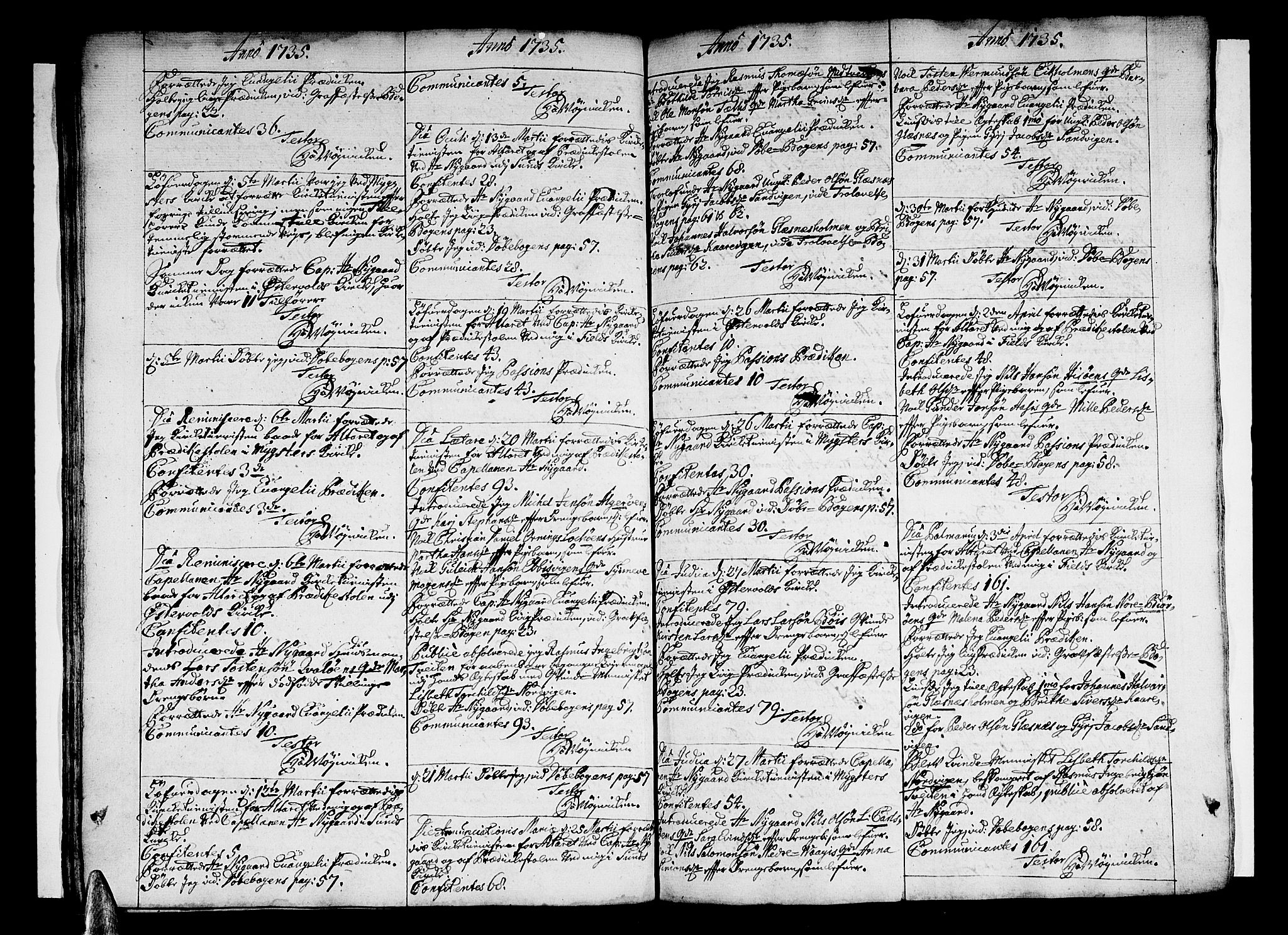 Sund sokneprestembete, AV/SAB-A-99930: Parish register (official) no. A 1, 1729-1740