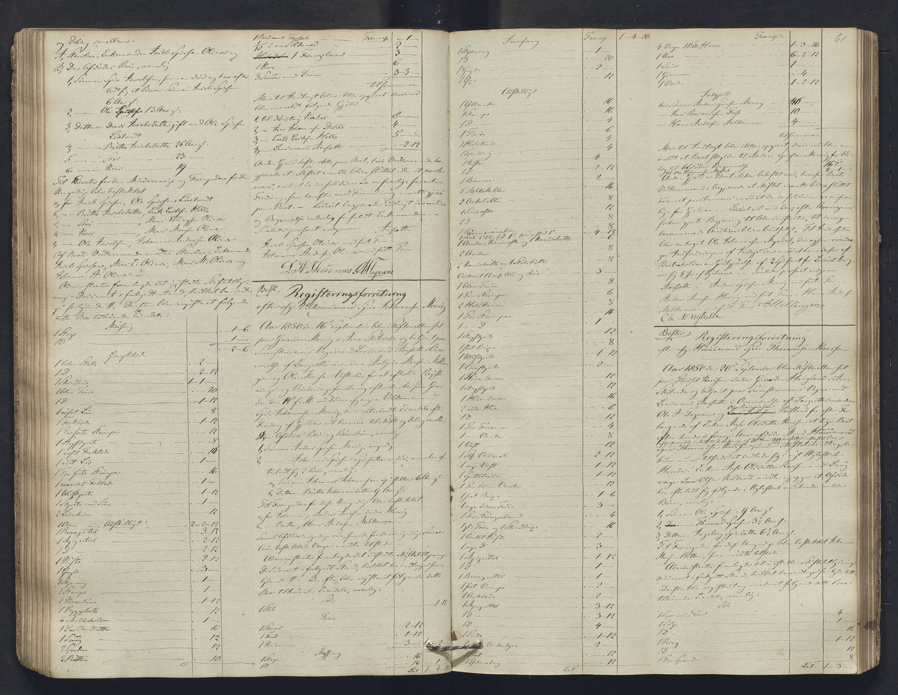 Nordhordland sorenskrivar, SAB/A-2901/1/H/Hb/L0004: Registreringsprotokollar, 1846-1852, p. 61