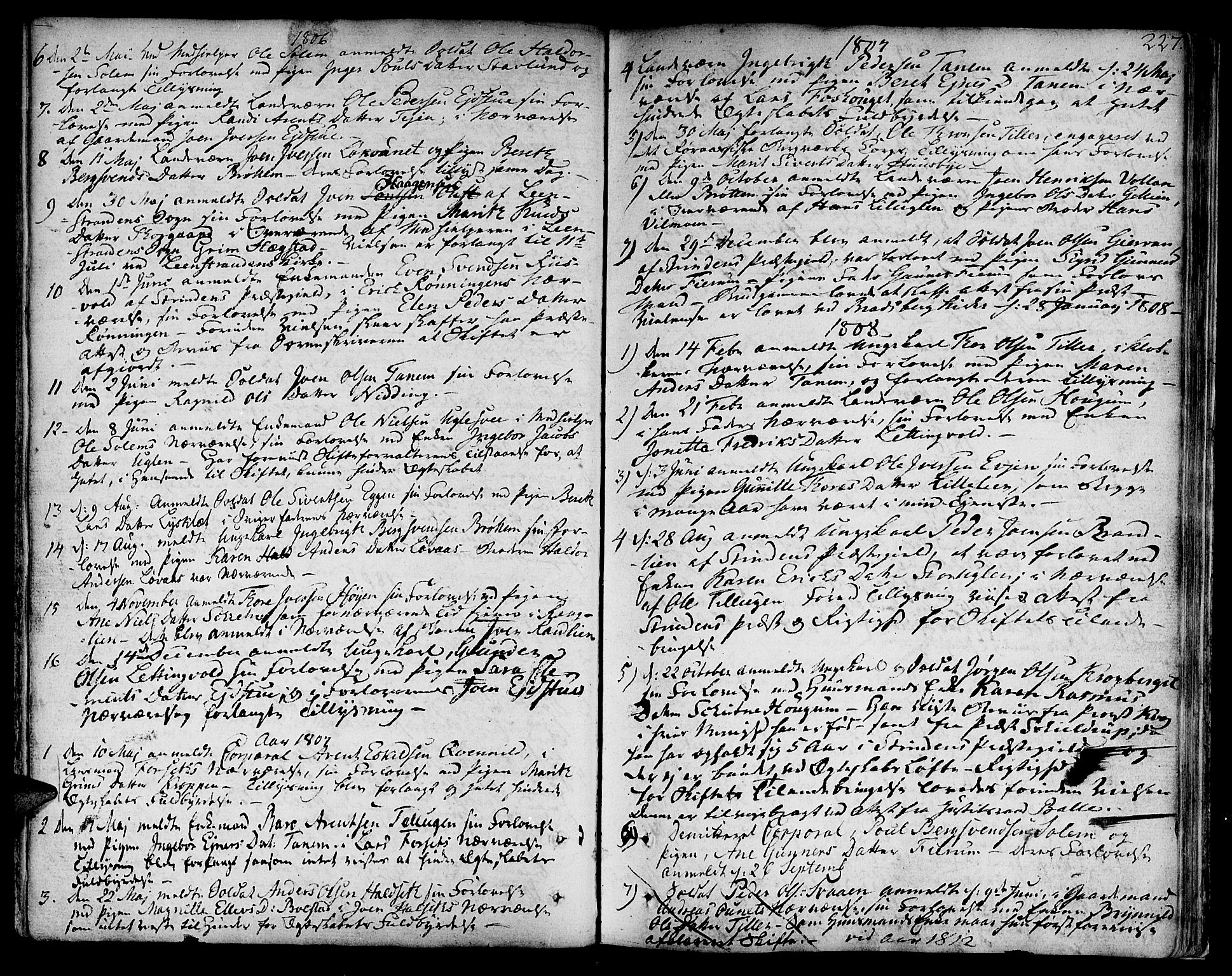 Ministerialprotokoller, klokkerbøker og fødselsregistre - Sør-Trøndelag, SAT/A-1456/618/L0438: Parish register (official) no. 618A03, 1783-1815, p. 227