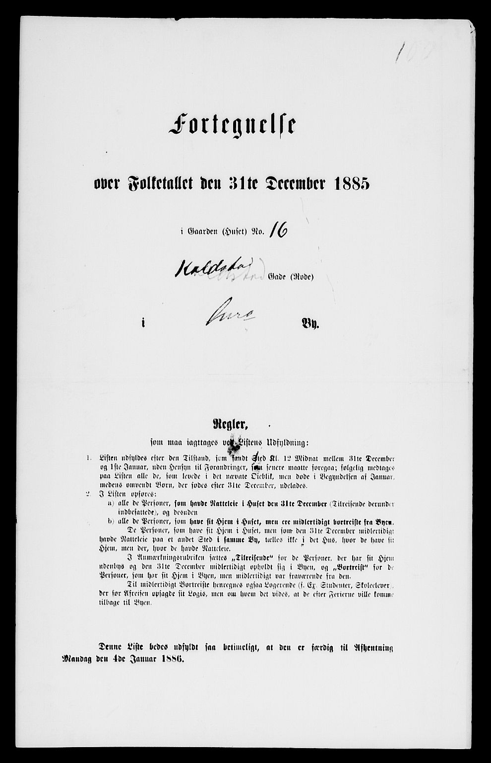RA, 1885 census for 0301 Kristiania, 1885, p. 10414