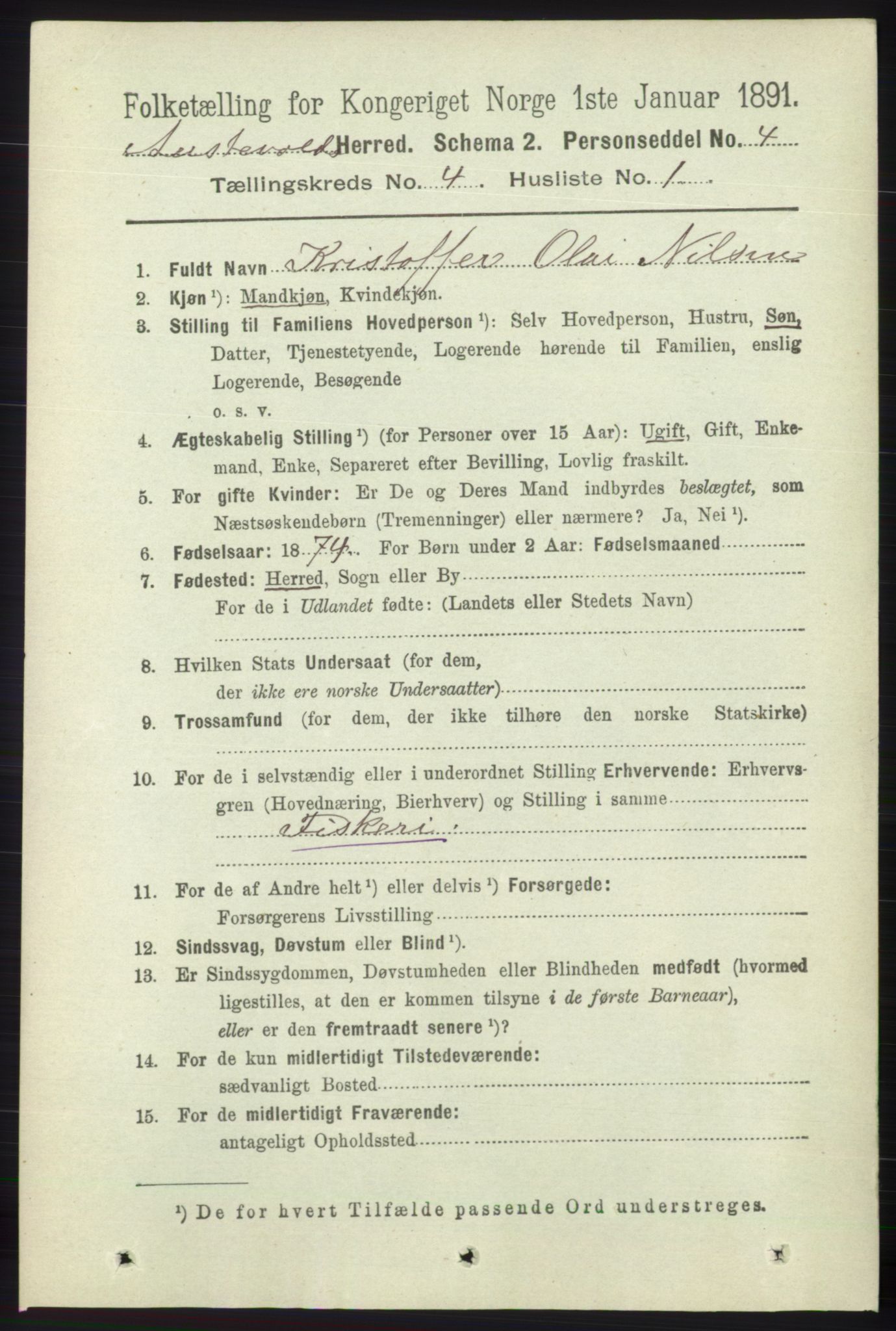 RA, 1891 census for 1244 Austevoll, 1891, p. 1417