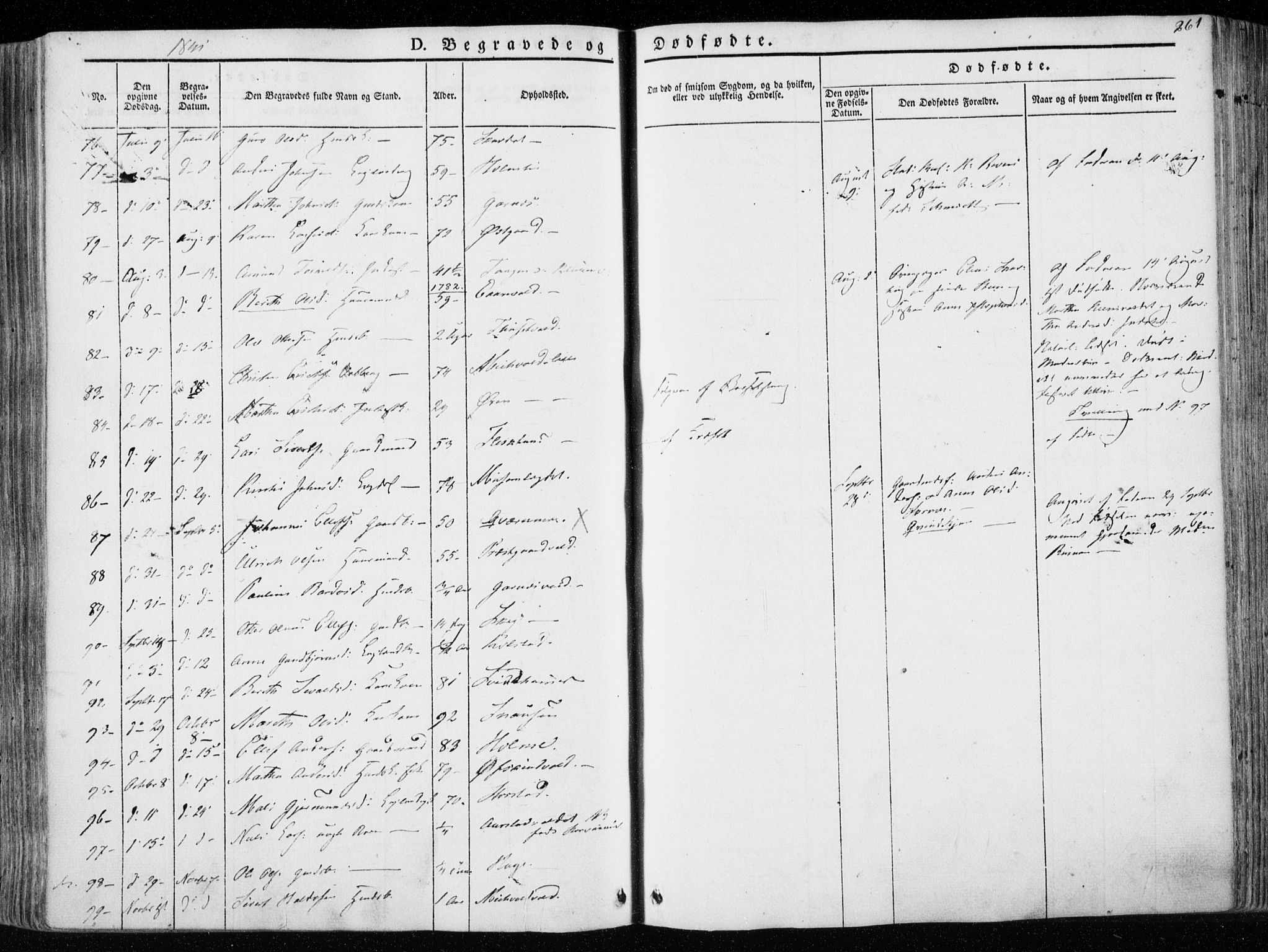 Ministerialprotokoller, klokkerbøker og fødselsregistre - Nord-Trøndelag, SAT/A-1458/723/L0239: Parish register (official) no. 723A08, 1841-1851, p. 261