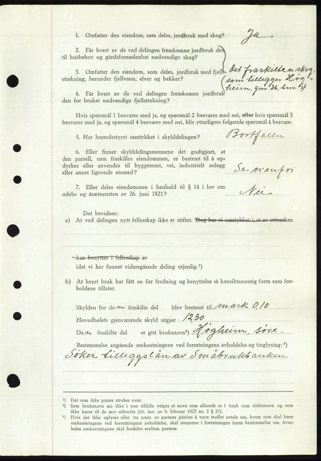 Sør-Gudbrandsdal tingrett, AV/SAH-TING-004/H/Hb/Hbd/L0015: Mortgage book no. A15, 1945-1946, Diary no: : 1250/1945