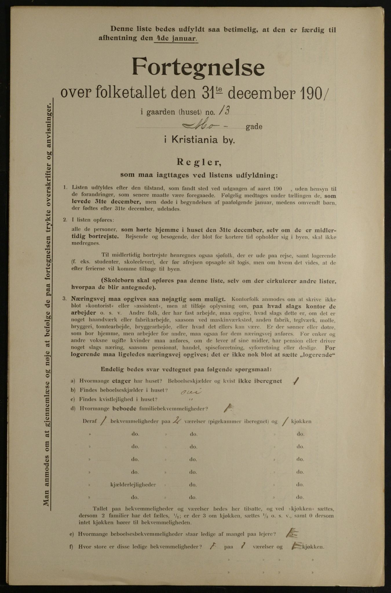 OBA, Municipal Census 1901 for Kristiania, 1901, p. 10067