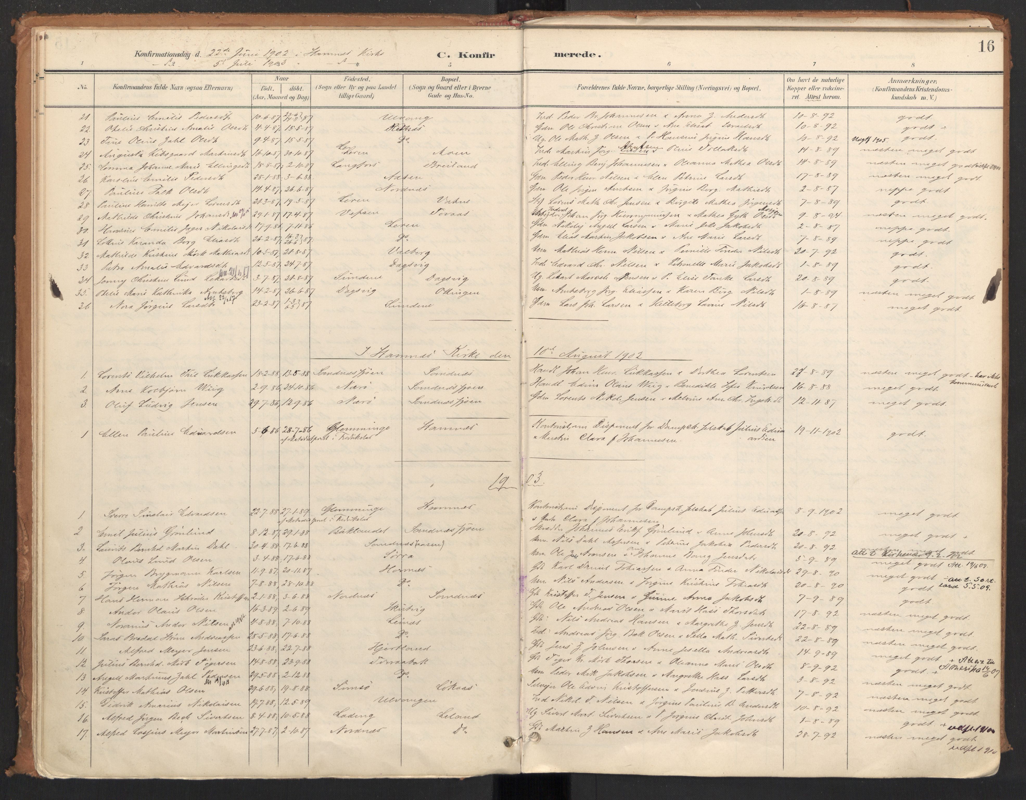 Ministerialprotokoller, klokkerbøker og fødselsregistre - Nordland, AV/SAT-A-1459/831/L0472: Parish register (official) no. 831A03, 1897-1912, p. 16