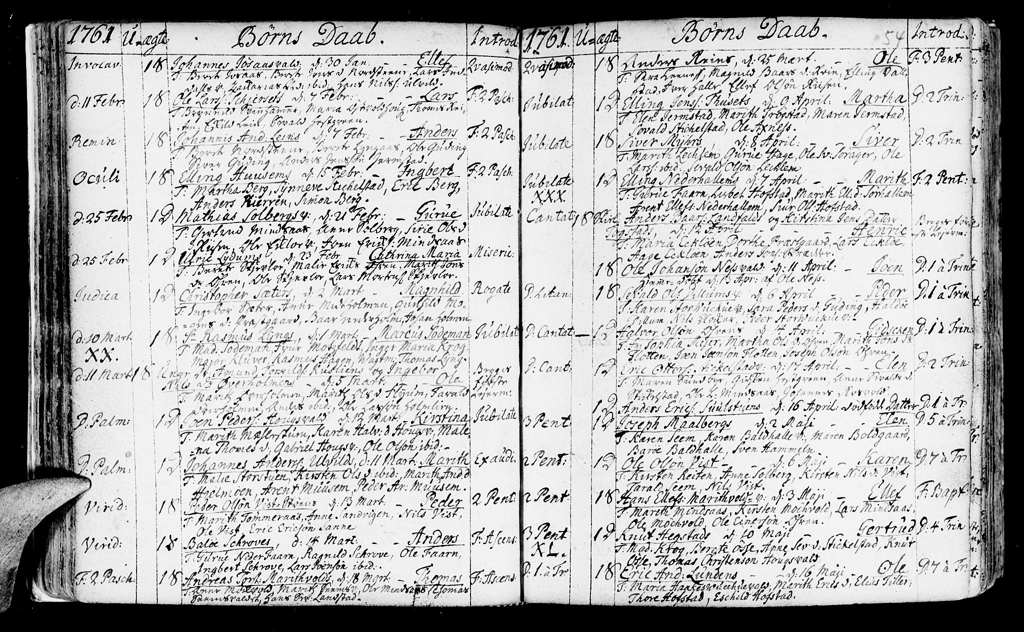 Ministerialprotokoller, klokkerbøker og fødselsregistre - Nord-Trøndelag, SAT/A-1458/723/L0231: Parish register (official) no. 723A02, 1748-1780, p. 54