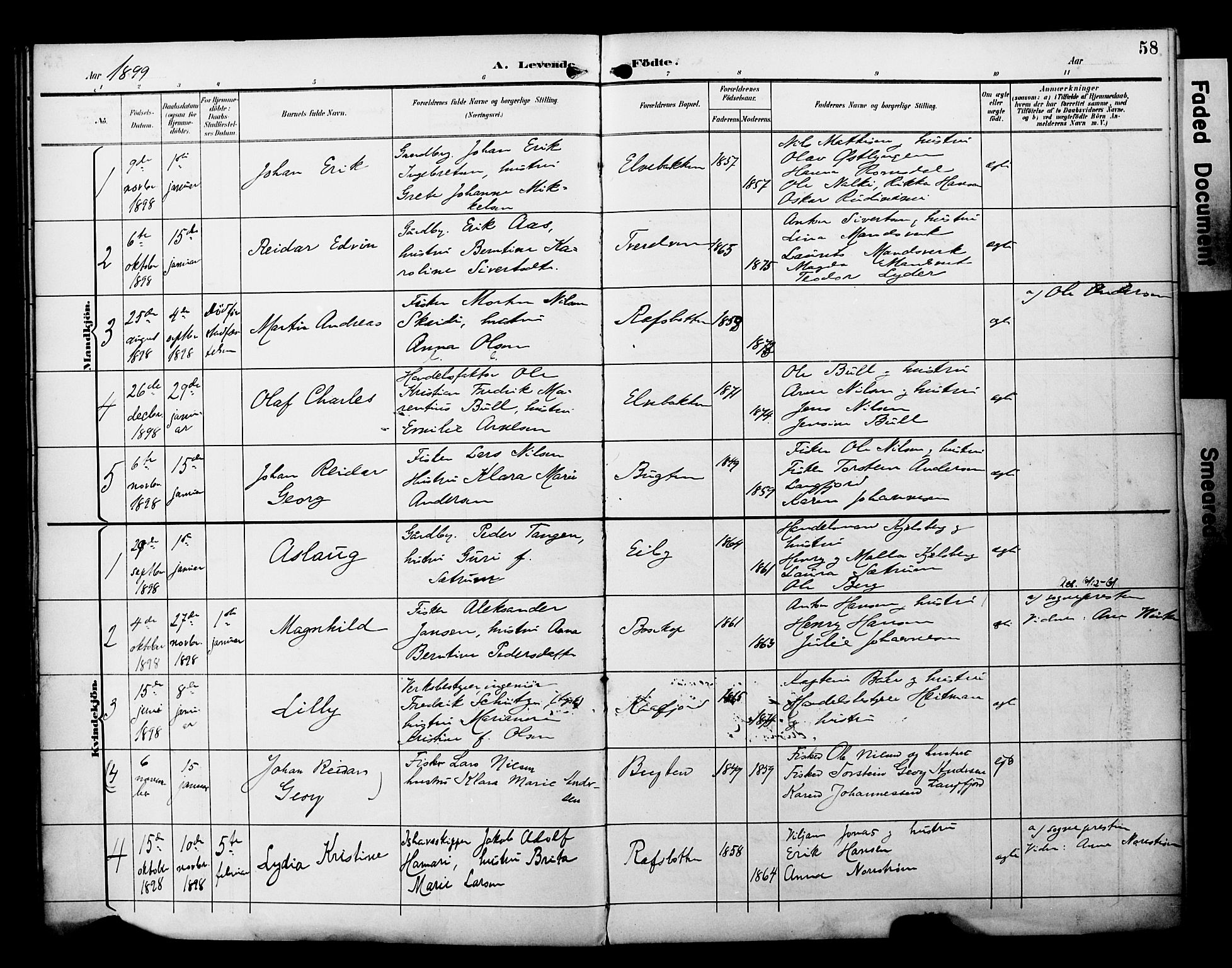 Alta sokneprestkontor, AV/SATØ-S-1338/H/Ha/L0003.kirke: Parish register (official) no. 3, 1892-1904, p. 58