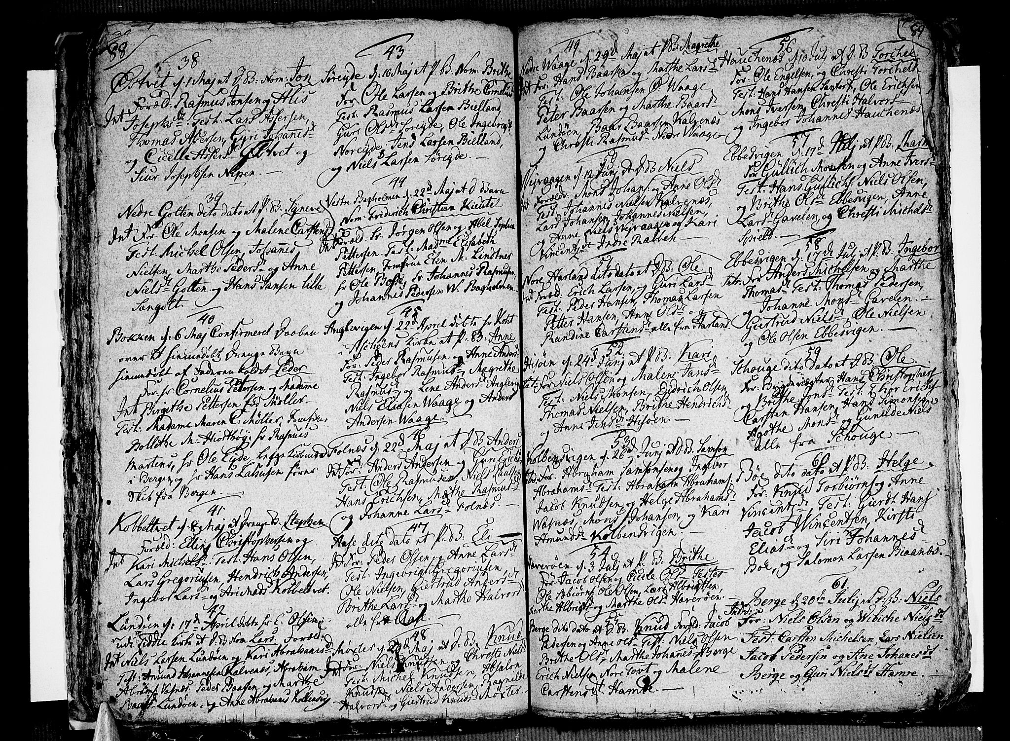 Sund sokneprestembete, AV/SAB-A-99930: Parish register (official) no. A 6, 1787-1798, p. 88-89