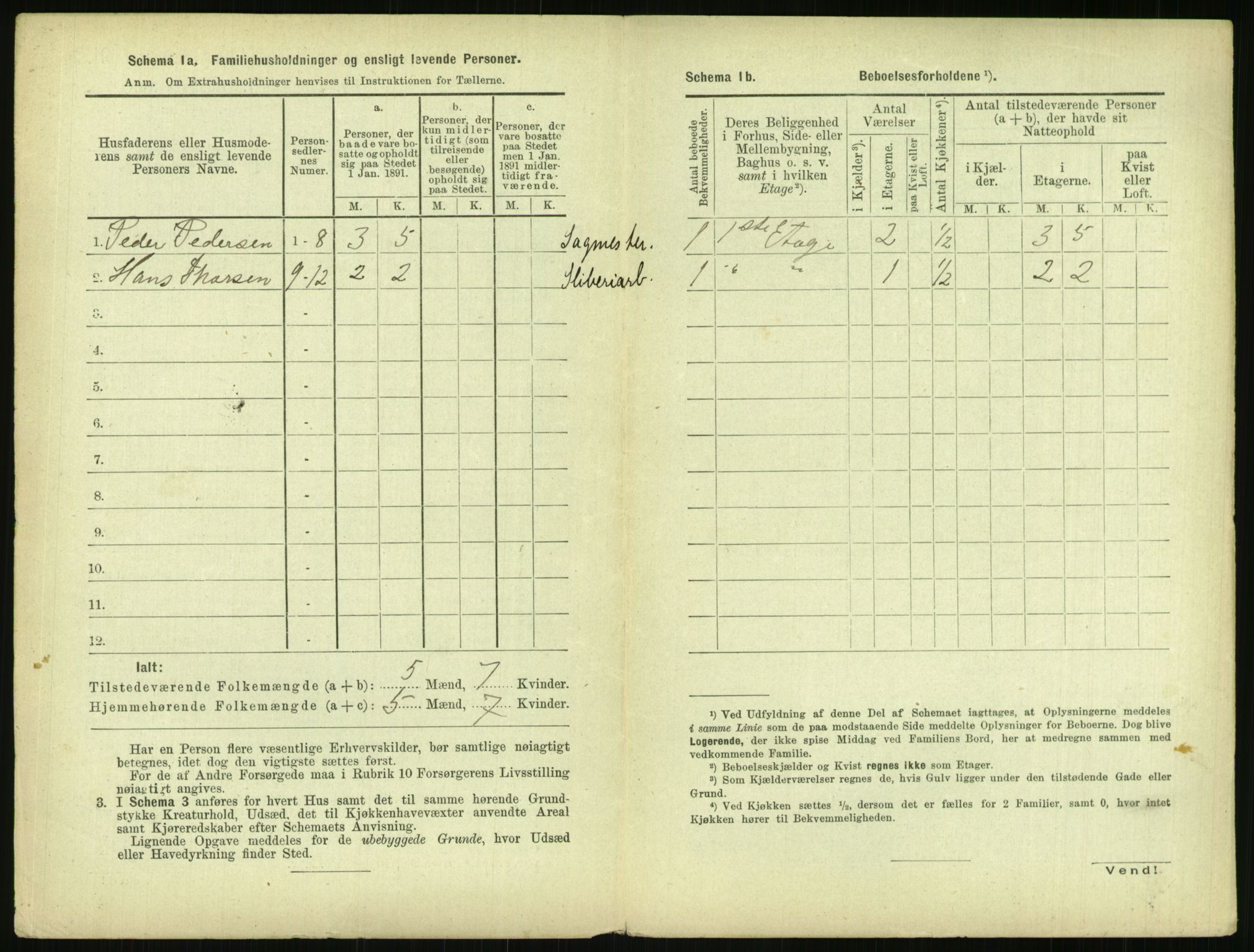 RA, 1891 census for 0806 Skien, 1891, p. 847