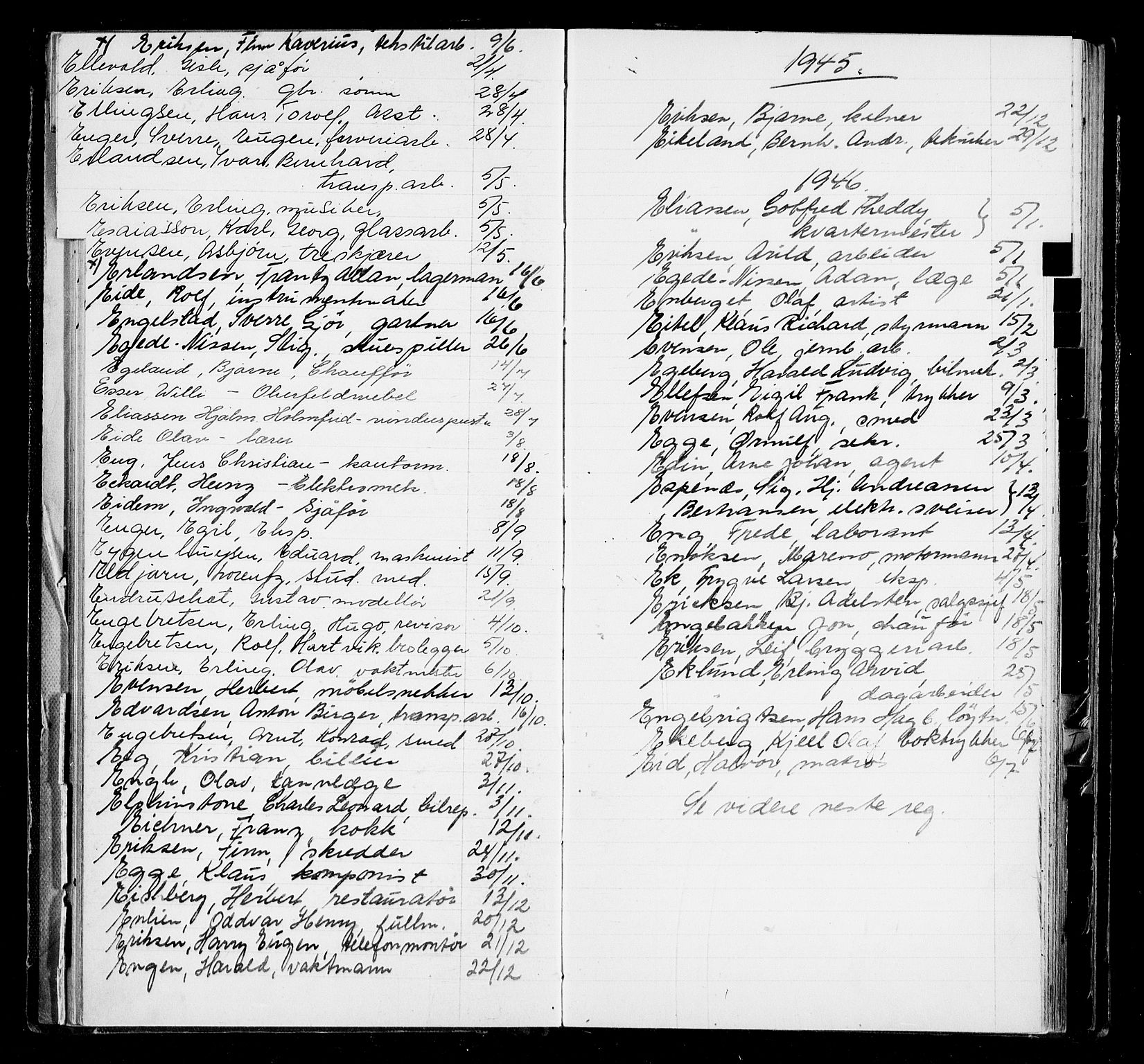 Oslo byfogd avd. I, AV/SAO-A-10220/L/La/L0006: Vigselsregister, 1943-1946, p. 33