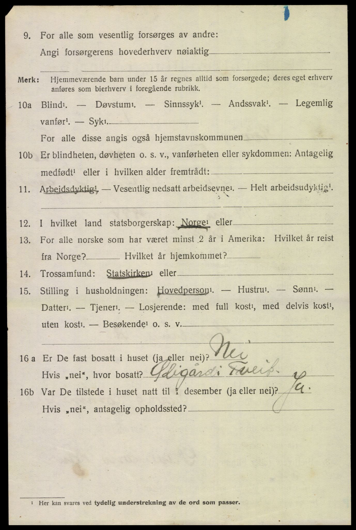 SAK, 1920 census for Høvåg, 1920, p. 3093