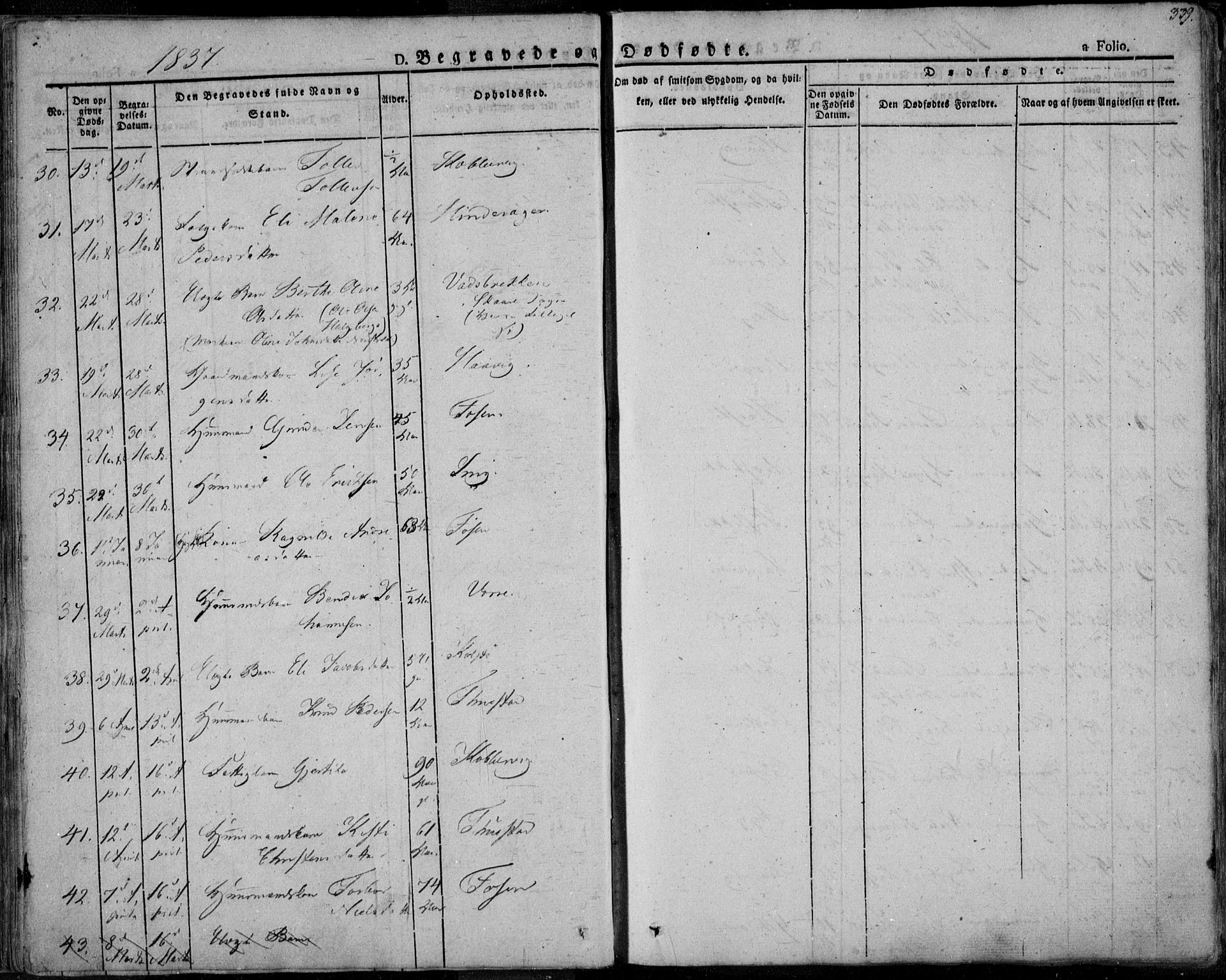 Avaldsnes sokneprestkontor, AV/SAST-A -101851/H/Ha/Haa/L0005: Parish register (official) no. A 5.2, 1825-1841, p. 339