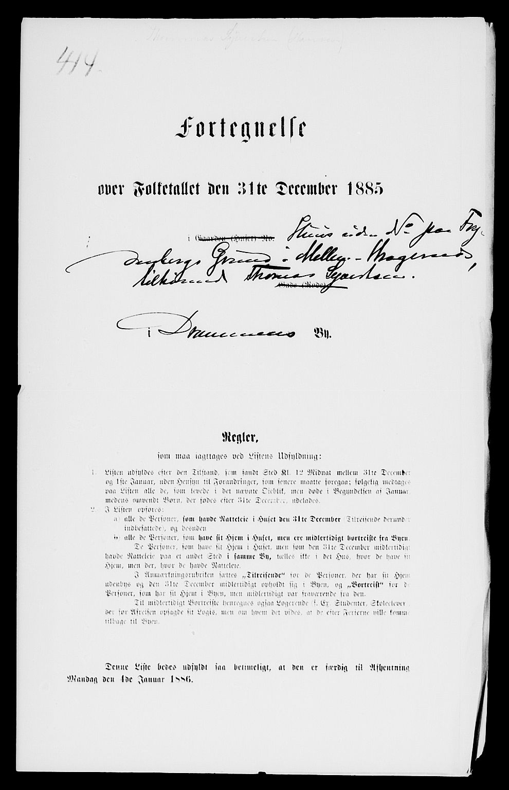 SAKO, 1885 census for 0602 Drammen, 1885, p. 2792