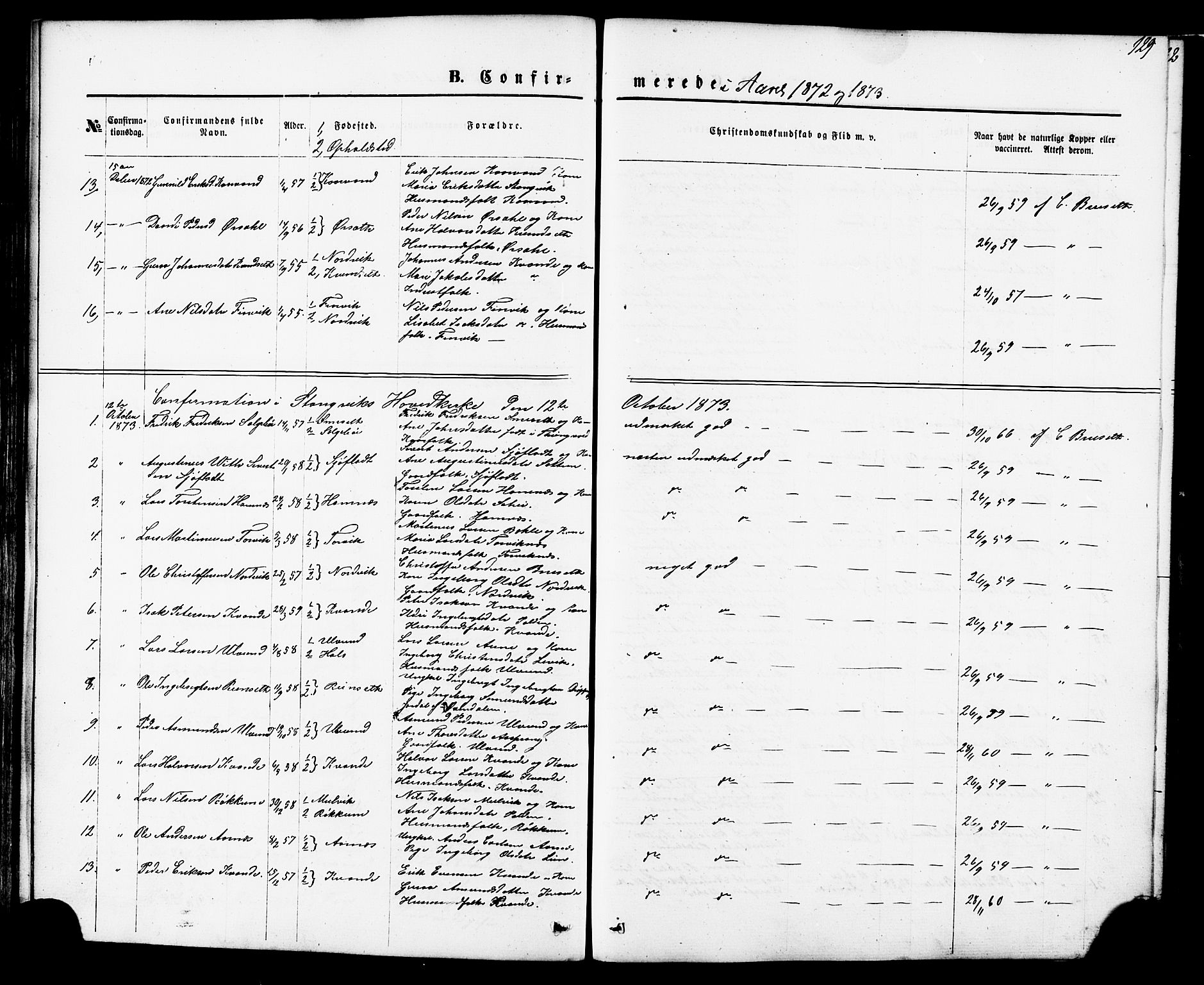 Ministerialprotokoller, klokkerbøker og fødselsregistre - Møre og Romsdal, AV/SAT-A-1454/592/L1027: Parish register (official) no. 592A05, 1865-1878, p. 129