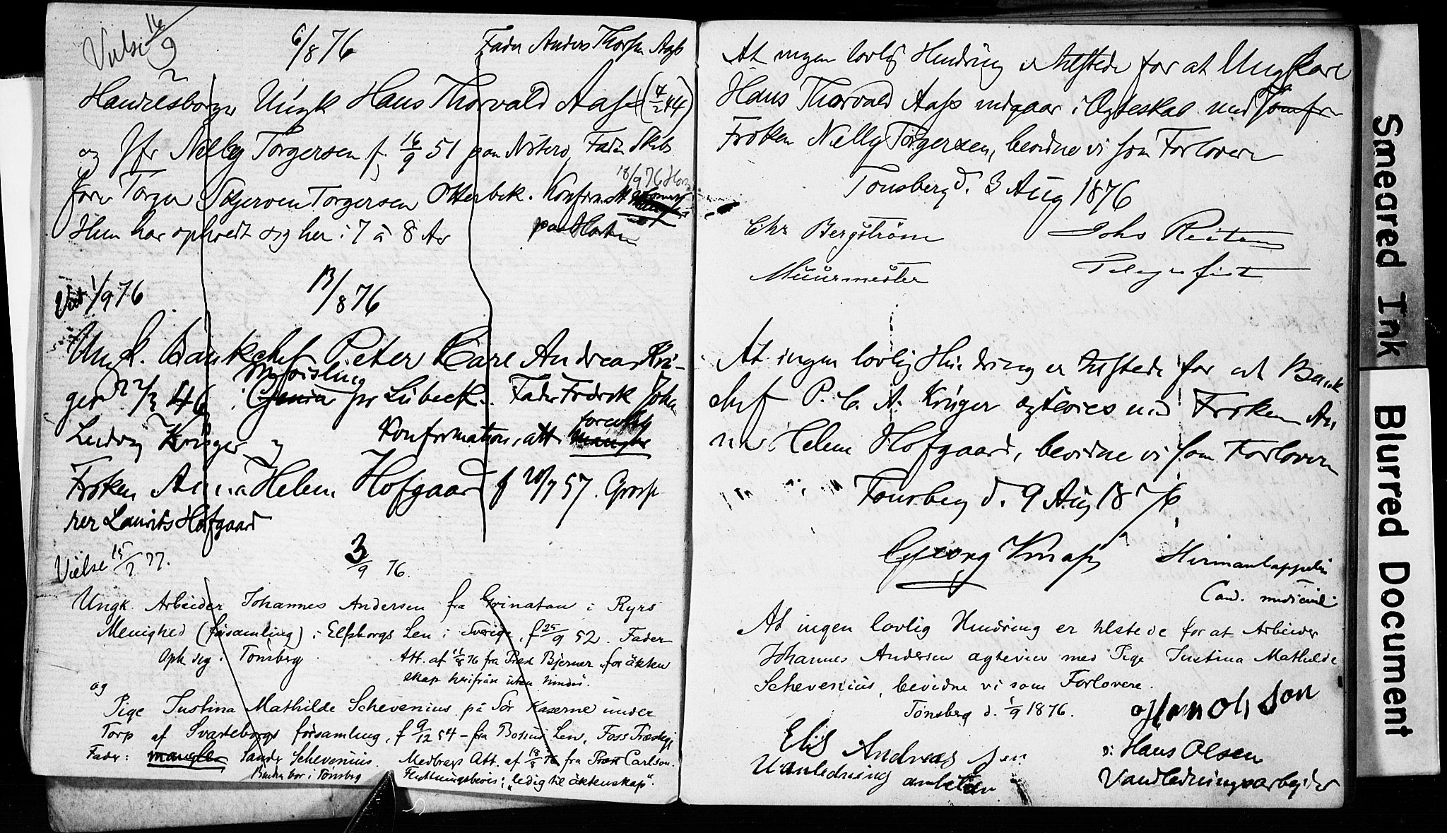 Tønsberg kirkebøker, AV/SAKO-A-330/H/Ha/L0003: Banns register no. 3, 1874-1882