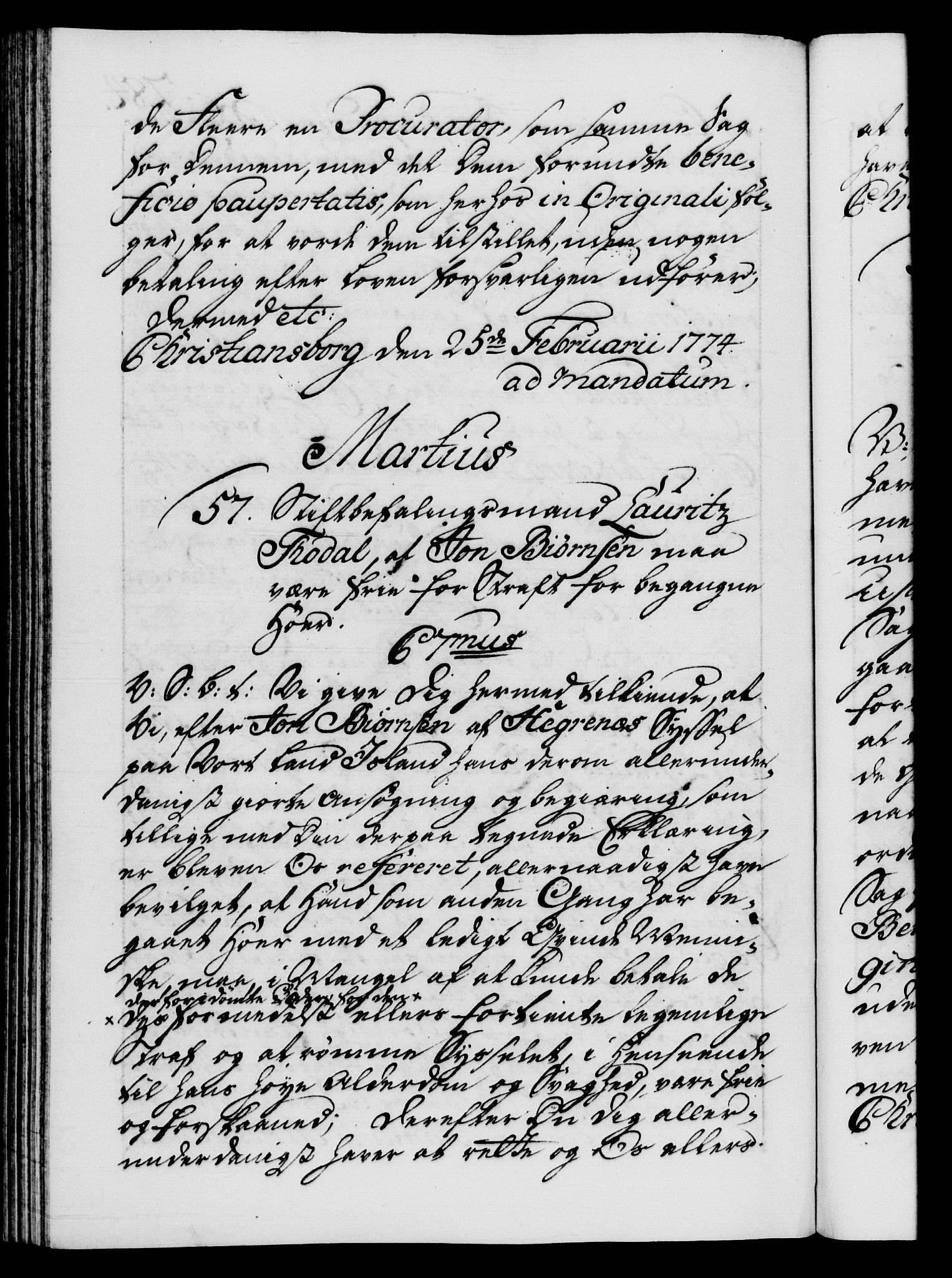 Danske Kanselli 1572-1799, RA/EA-3023/F/Fc/Fca/Fcab/L0041: Norske tegnelser, 1773-1776, p. 284b