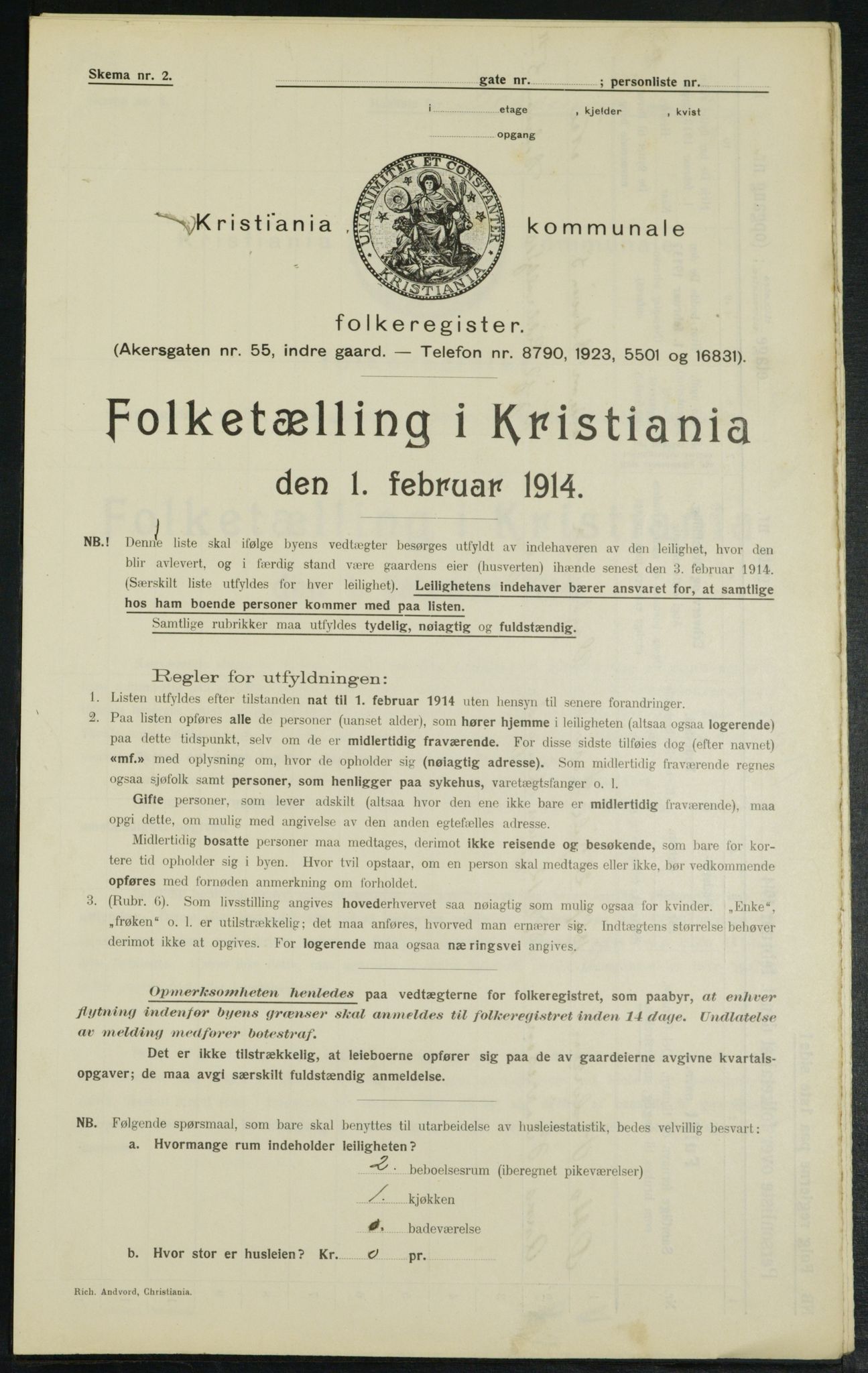 OBA, Municipal Census 1914 for Kristiania, 1914, p. 16011